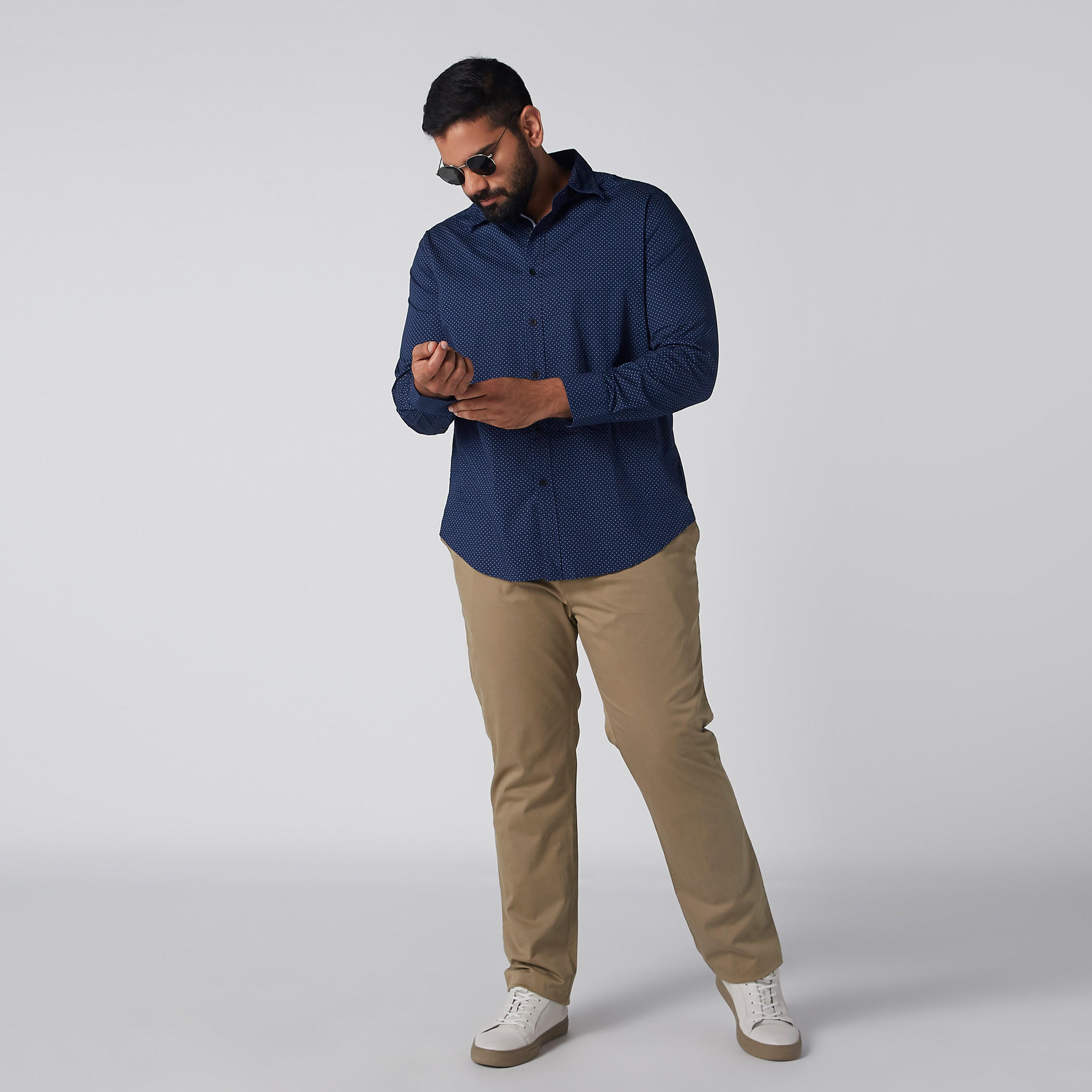 Printed Shirt with Long Sleeves and Complete Placket-men-clothing-shirts-image-2