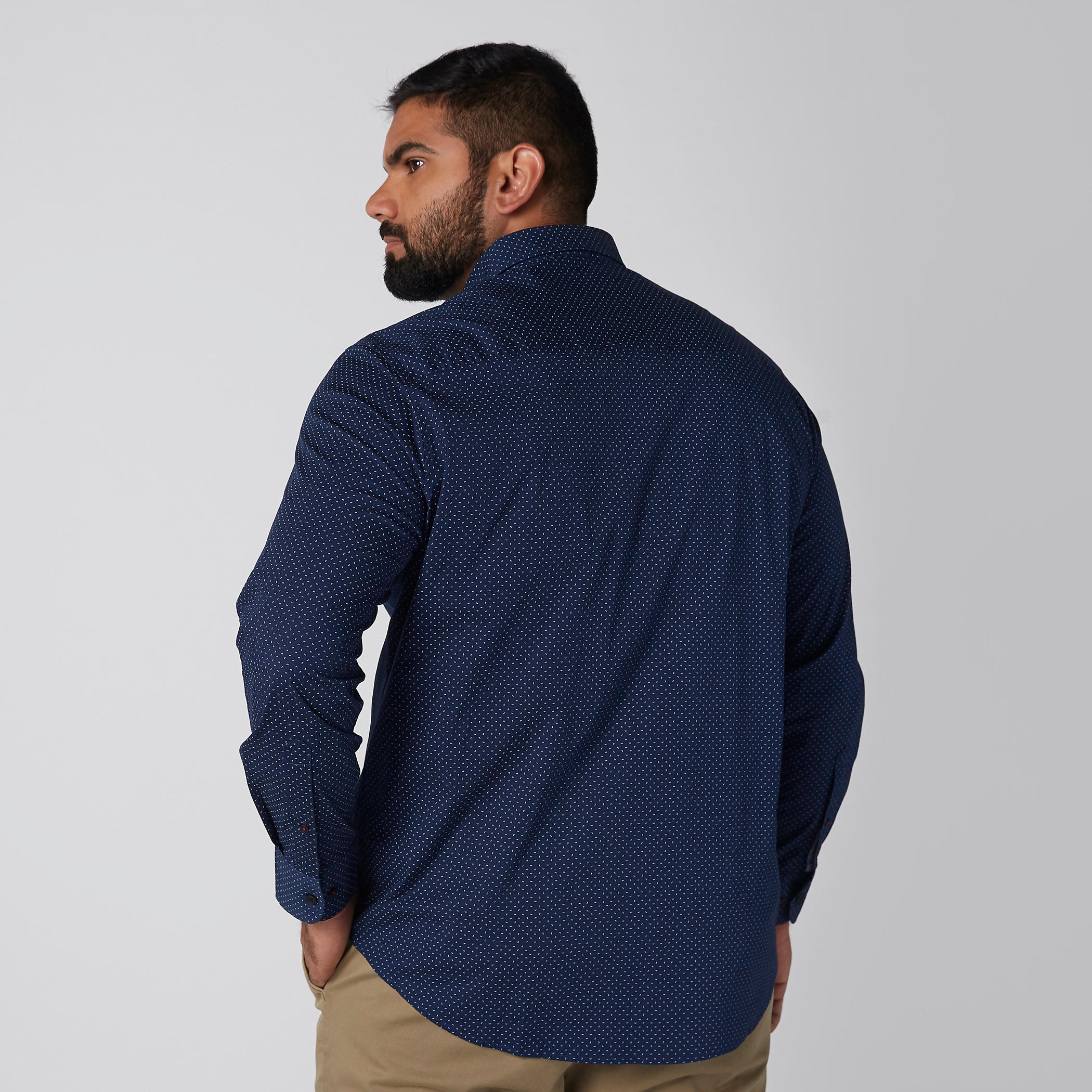 Printed Shirt with Long Sleeves and Complete Placket-men-clothing-shirts-image-3