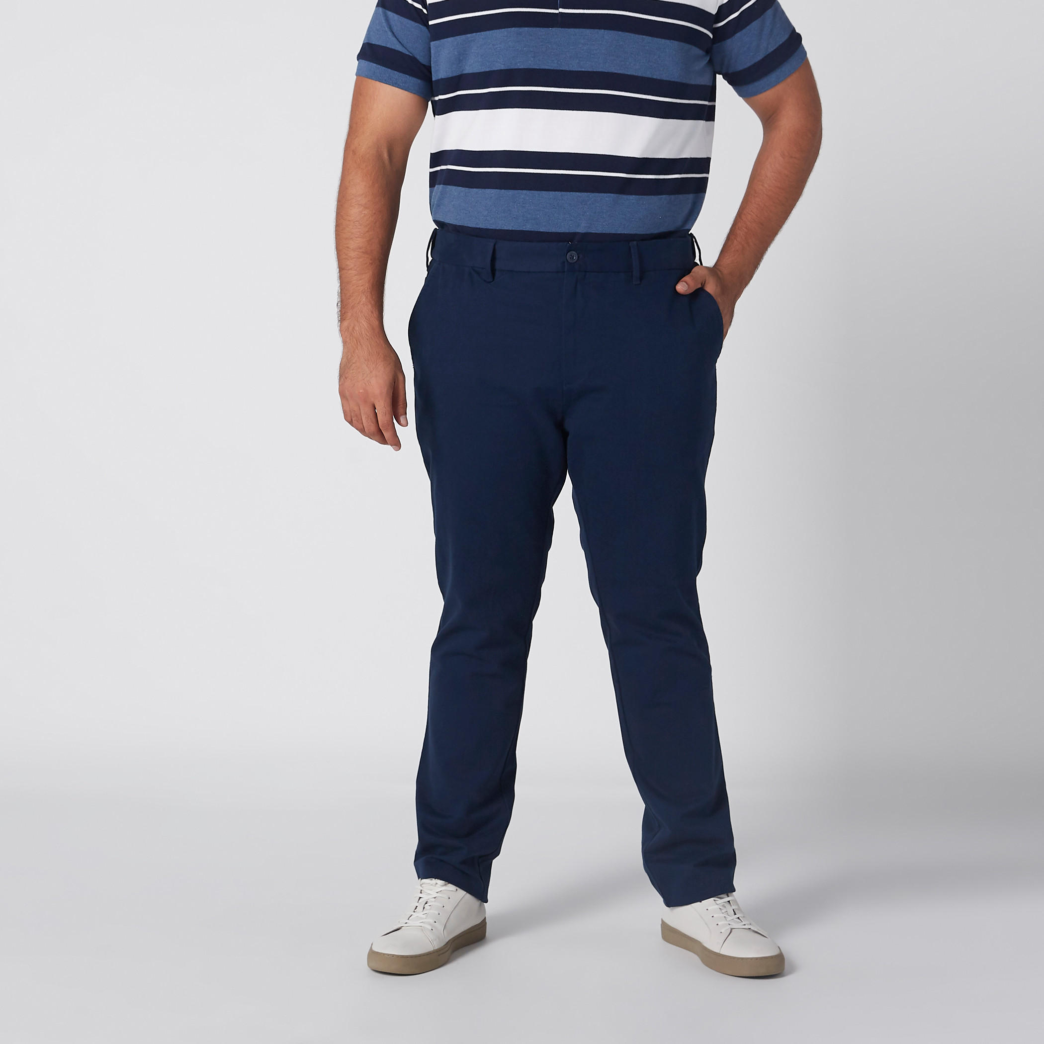 بنطال شينو طويل بزر إغلاق وجيوب-men-clothing-bottoms-trousersandchinos-trousers-image-1