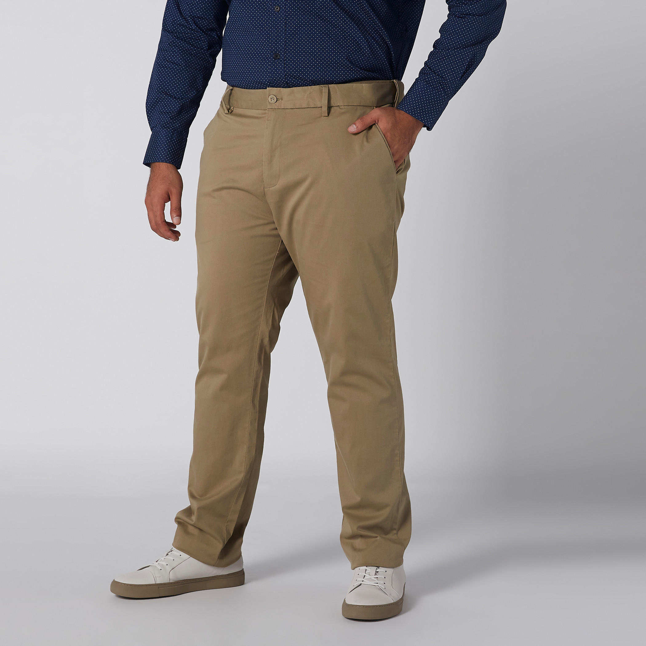 بنطال شينو طويل بزر إغلاق وجيوب-men-clothing-bottoms-trousersandchinos-trousers-image-1