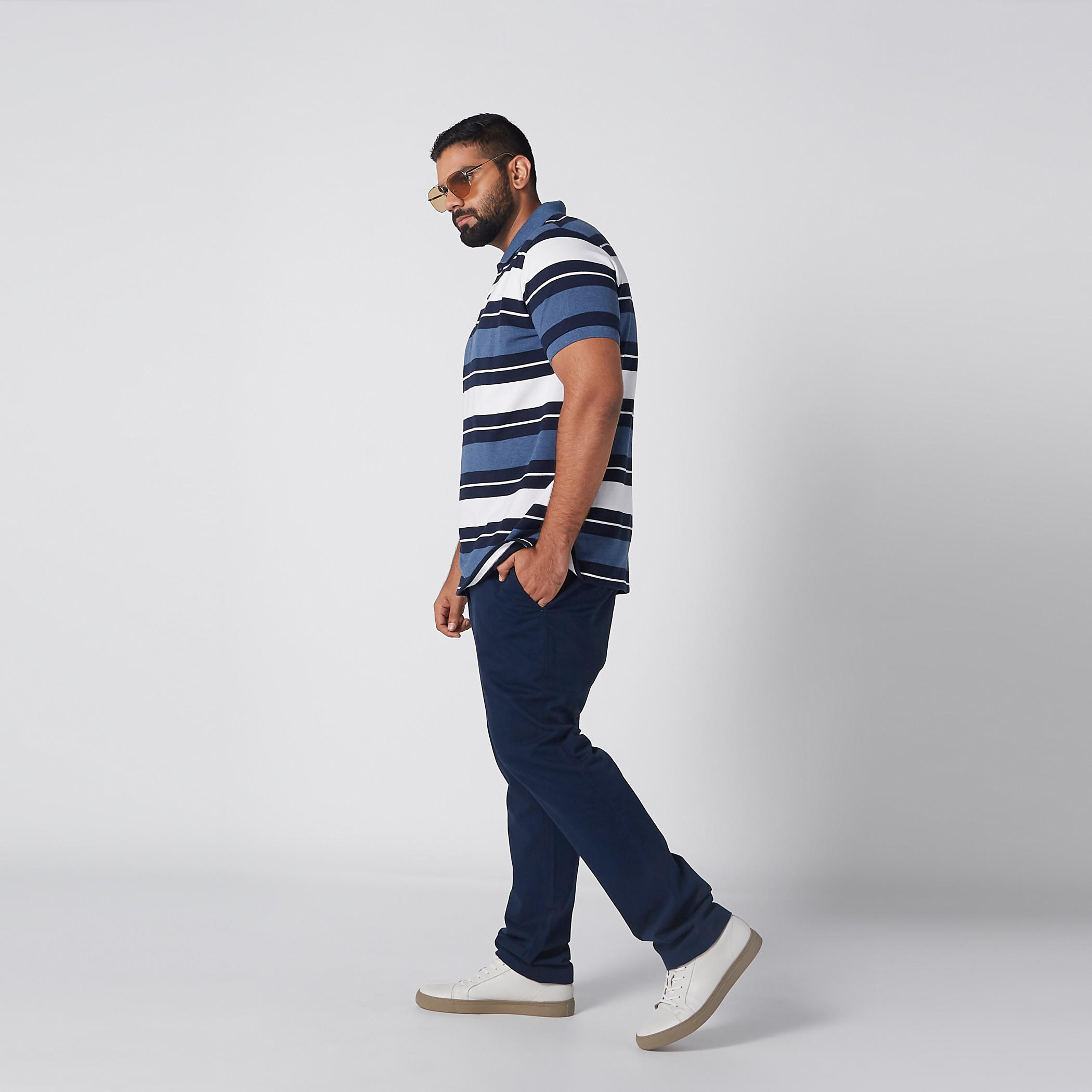 تيشيرت مقلّم بياقة بولو وأكمام قصيرة-men-clothing-tshirtsandpolos-polos-image-4