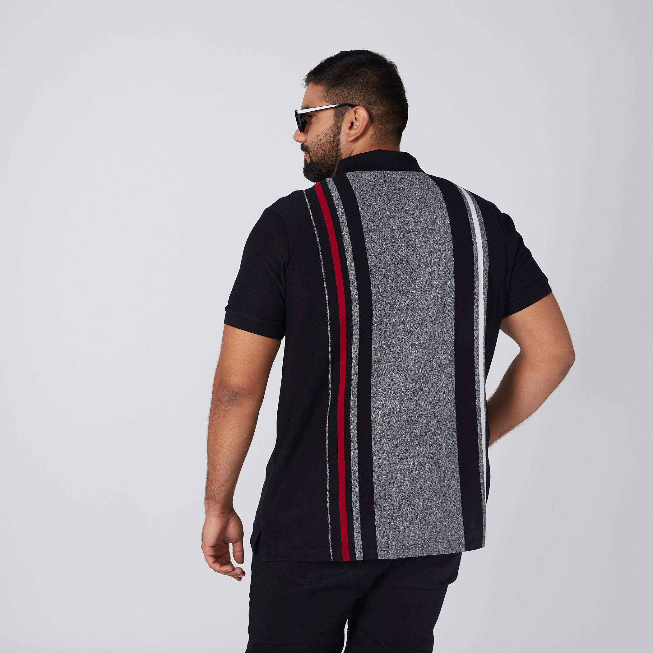 Striped Polo Neck T-Shirt with Short Sleeves-men-clothing-tshirtsandpolos-polos-image-4