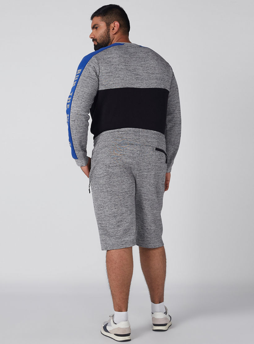Melange Printed Shorts with Drawstring-men-clothing-bottoms-shorts-image-5