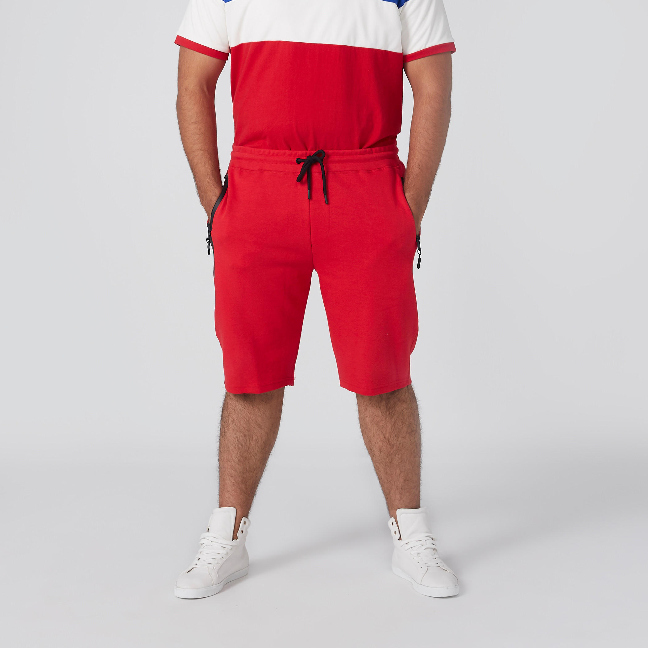 Zip Pocket Detail Shorts with Drawstring-men-clothing-bottoms-shorts-image-1