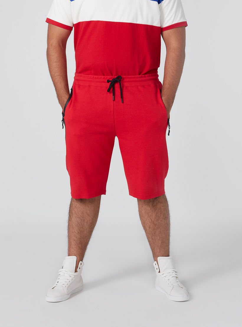 Zip Pocket Detail Shorts with Drawstring-men-clothing-bottoms-shorts-image-1