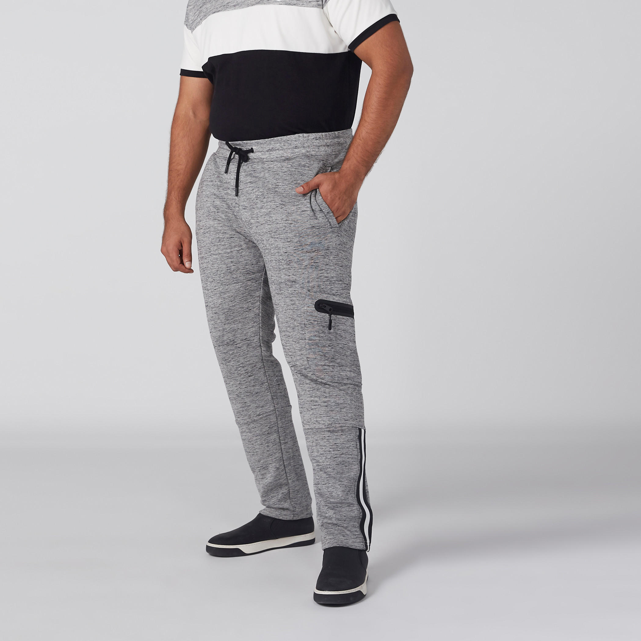 بنطال بجيوب وطبعات ميلانج-men-clothing-bottoms-trousersandchinos-trousers-image-3