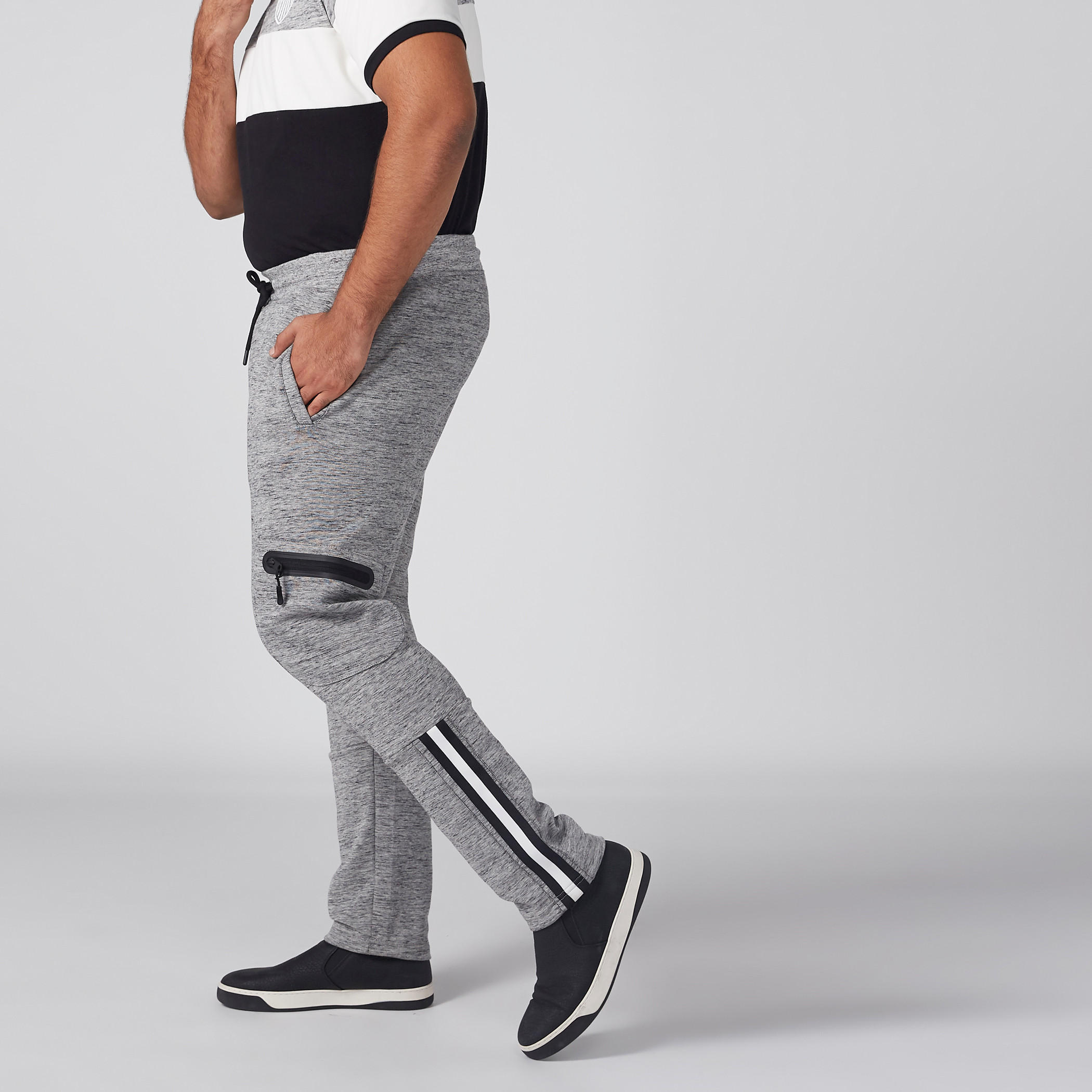 بنطال بجيوب وطبعات ميلانج-men-clothing-bottoms-trousersandchinos-trousers-image-2