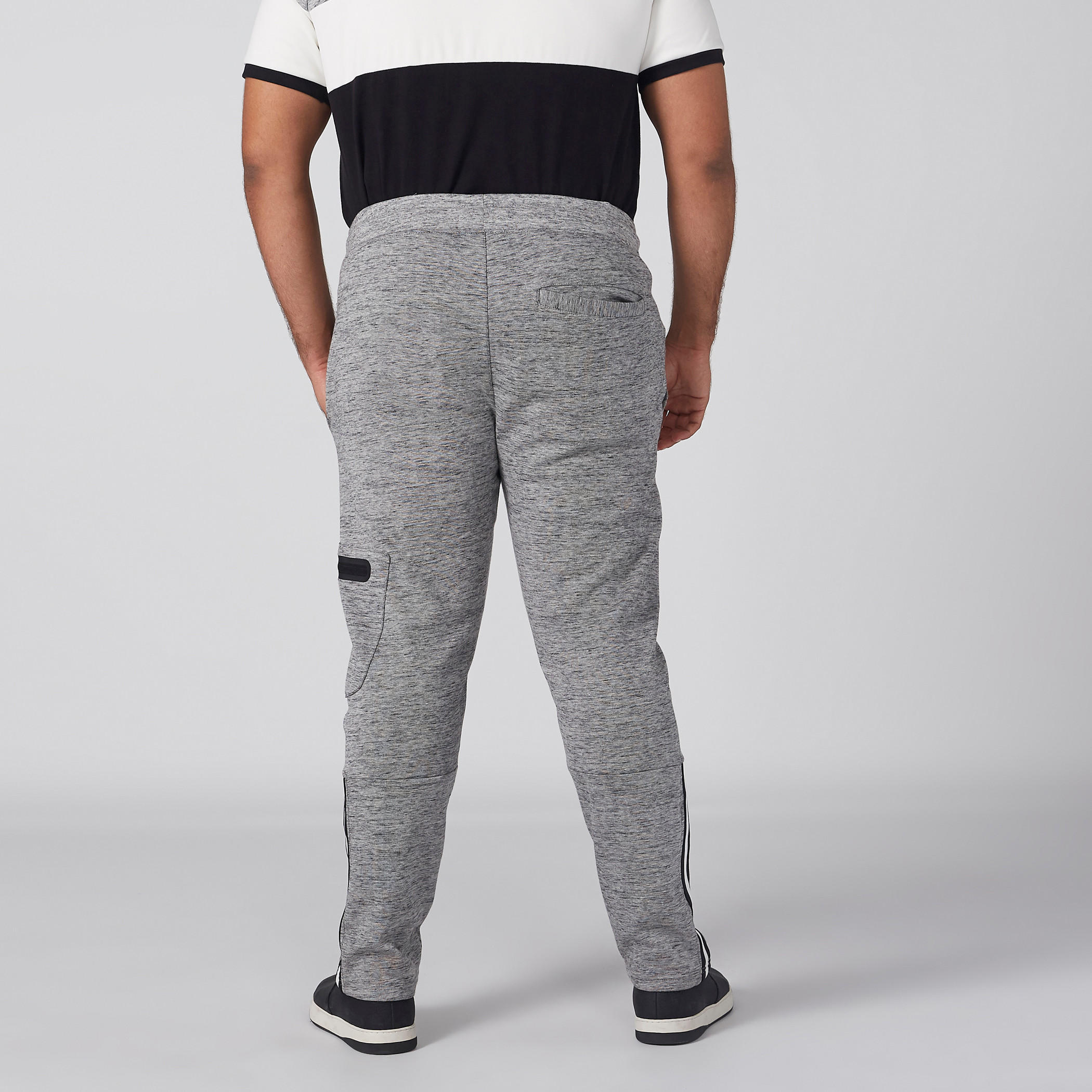 بنطال بجيوب وطبعات ميلانج-men-clothing-bottoms-trousersandchinos-trousers-image-1