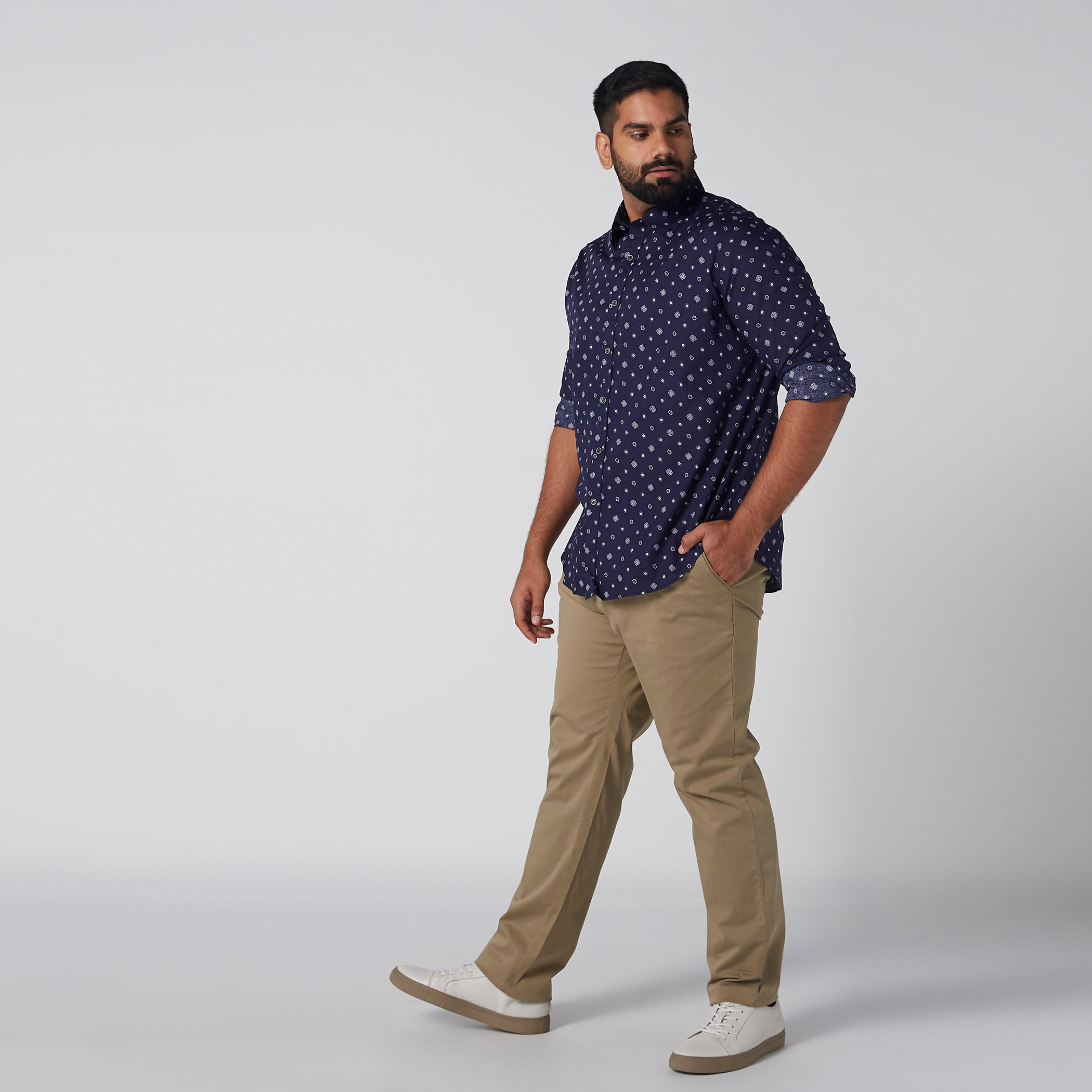 Printed Long Sleeves Shirt with Complete Placket-men-clothing-shirts-image-2