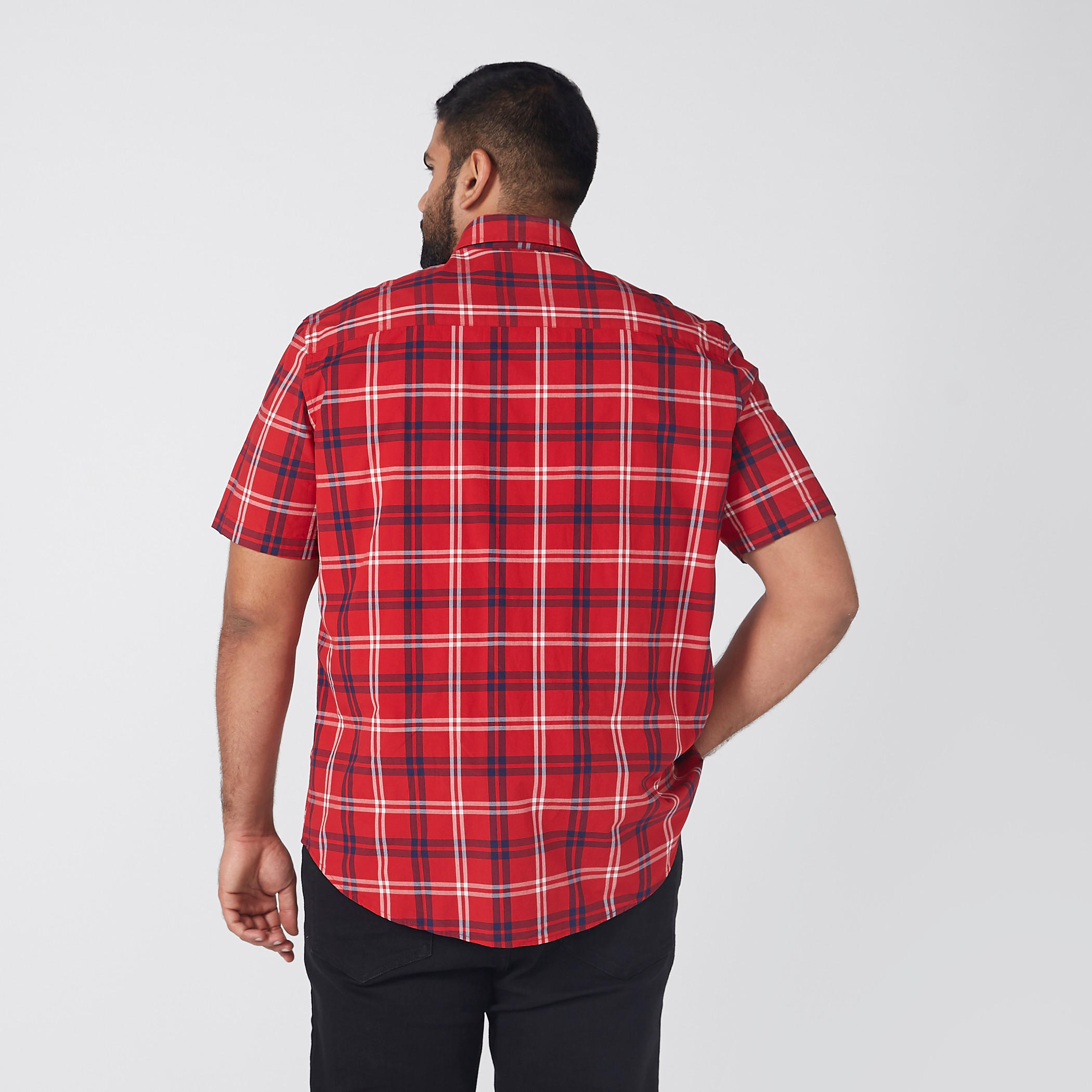 قميص كاروهات بأكمام قصيرة-men-clothing-shirts-image-1