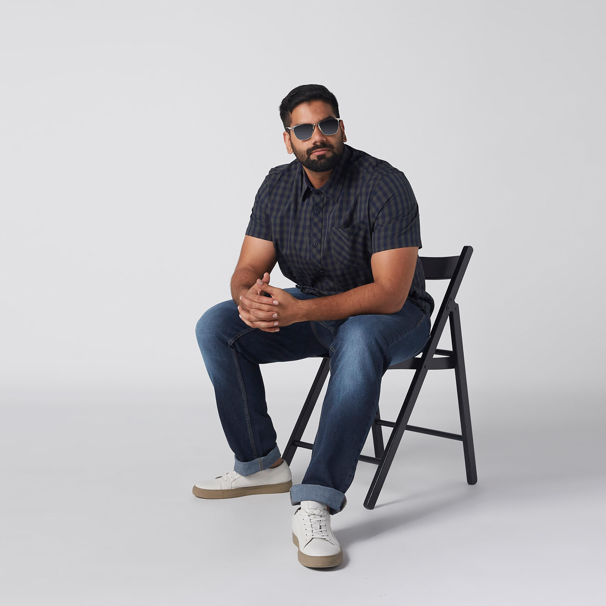 قميص كاروهات بأكمام قصيرة-men-clothing-shirts-image-3