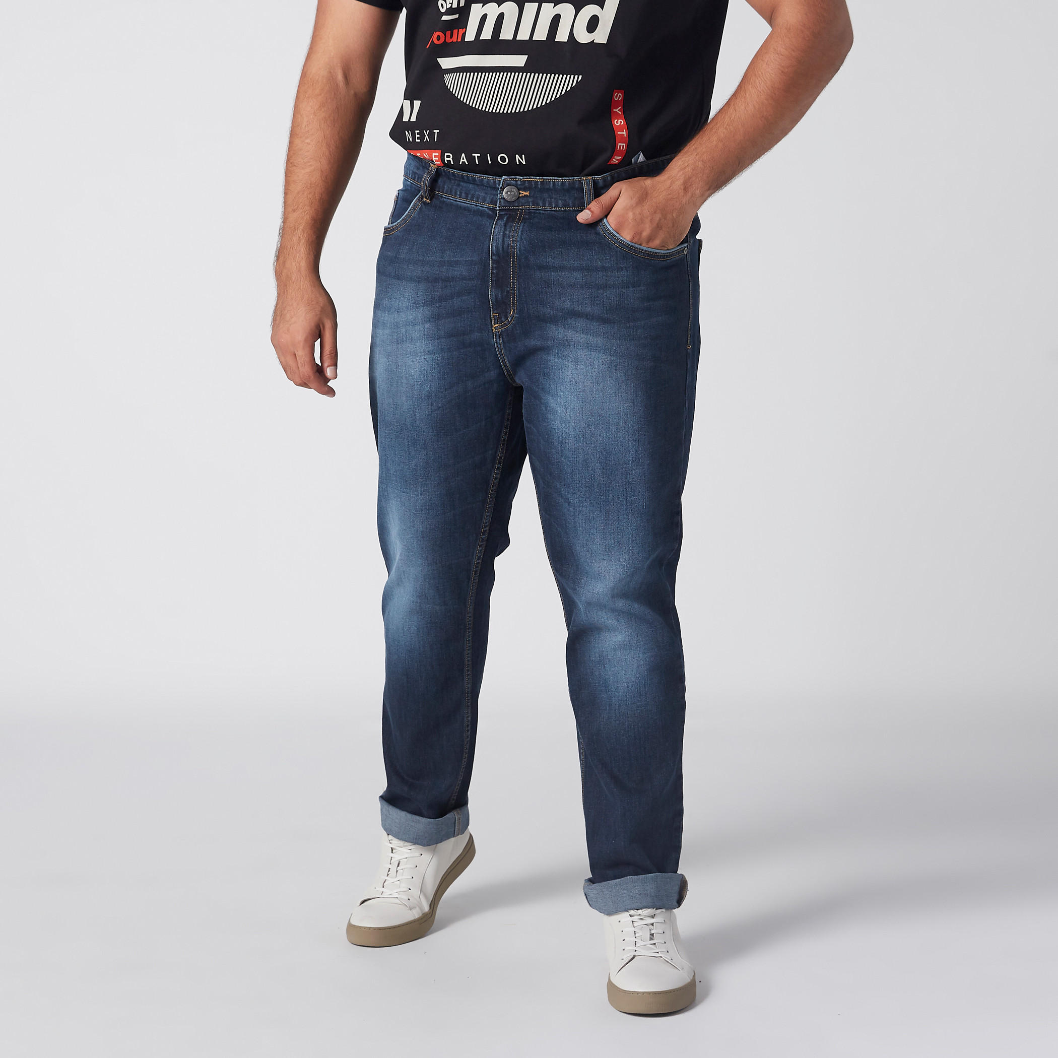 Full Length Jeans with Button Closure-men-clothing-bottoms-jeans-image-1