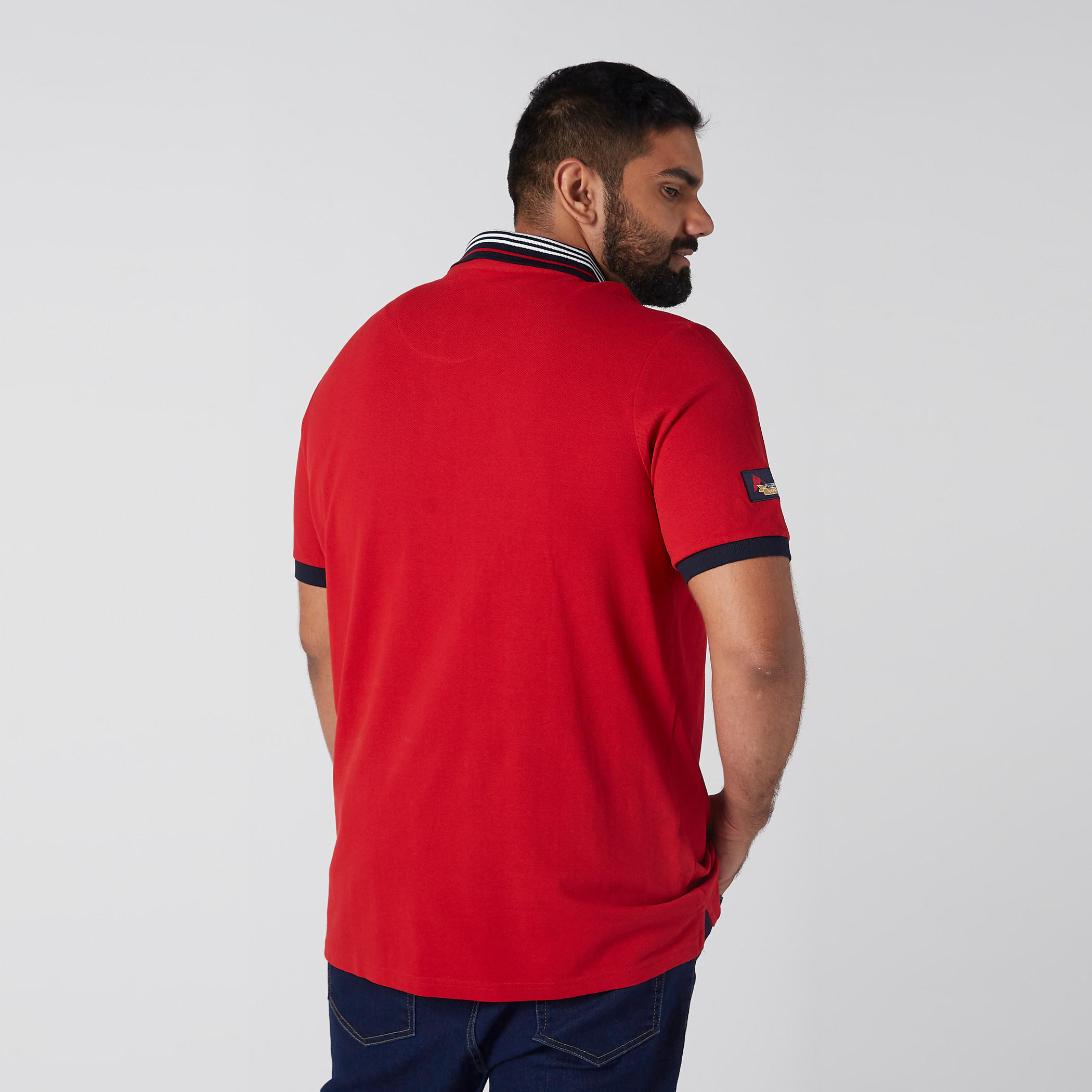 تيشيرت مقلّم بياقة بولو وأكمام قصيرة-men-clothing-tshirtsandpolos-polos-image-3