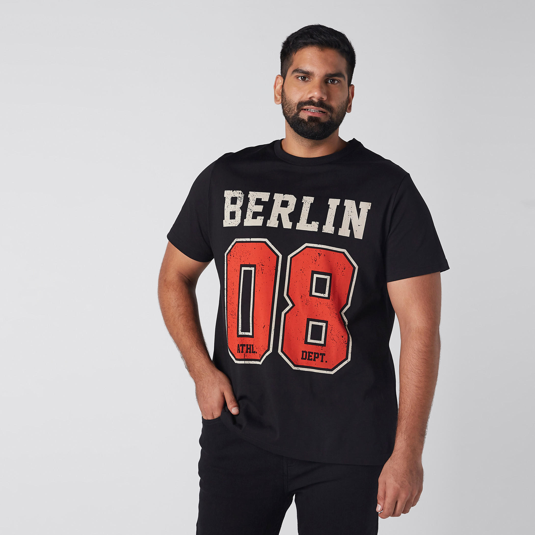 Printed T-Shirt with Crew Neck and Short Sleeves-men-clothing-tshirtsandpolos-tshirts-image-1