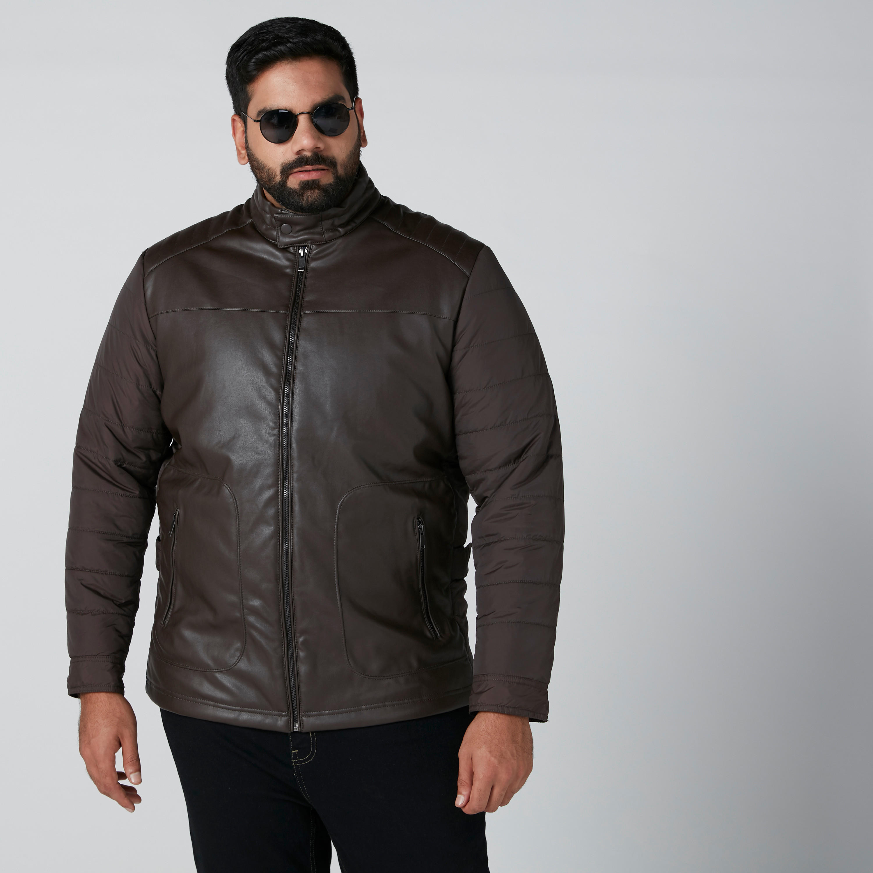Textured Jacket in Regular Fit with Long Sleeves-men-clothing-jacketsandblazers-jackets-image-1