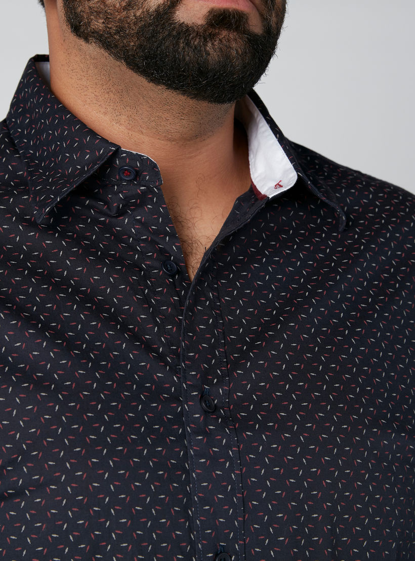 قميص بنقوش وأكمام طويلة-men-clothing-shirts-image-1