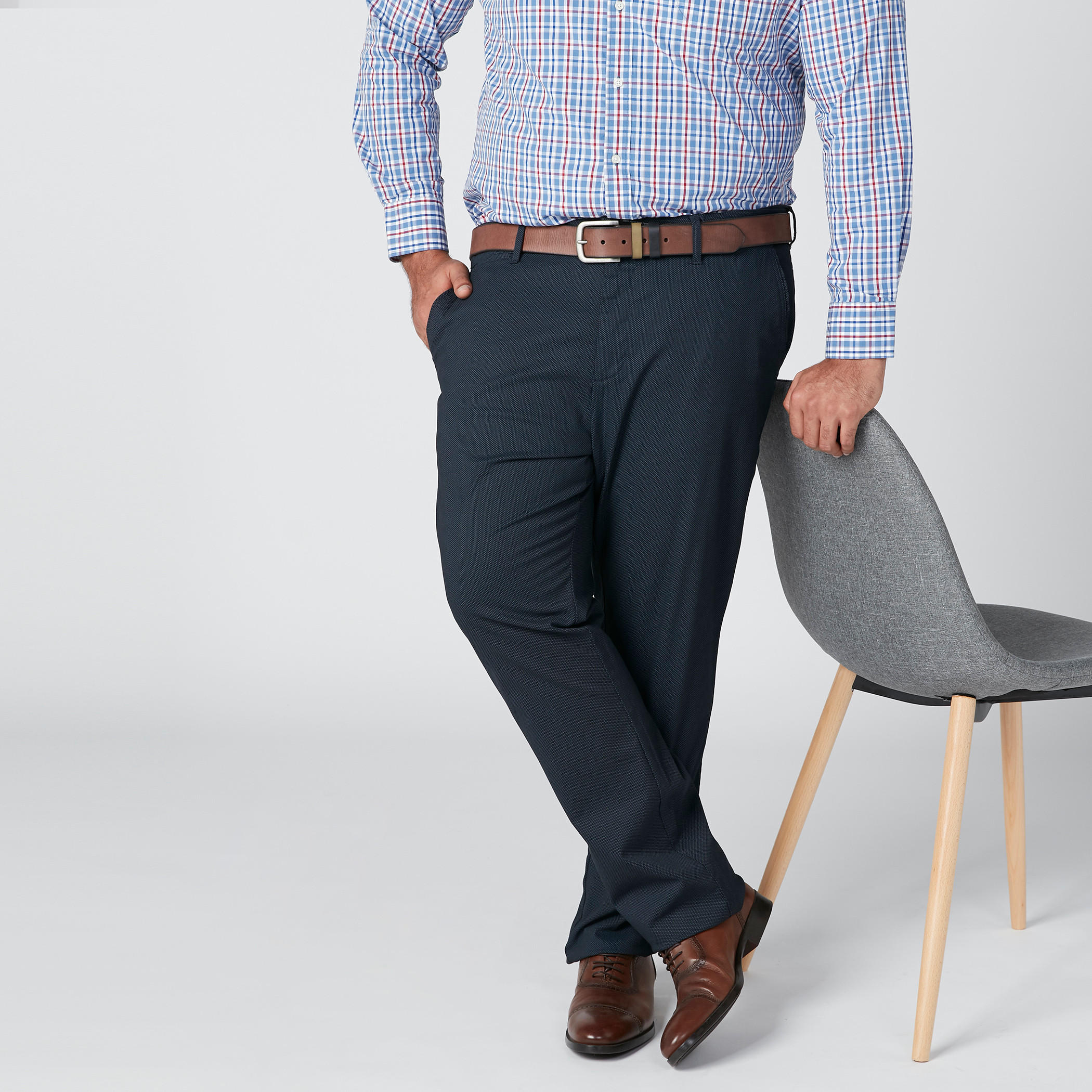 بنطال خصر متوسط بجيوب وعروات حزام-men-clothing-bottoms-trousersandchinos-trousers-image-3