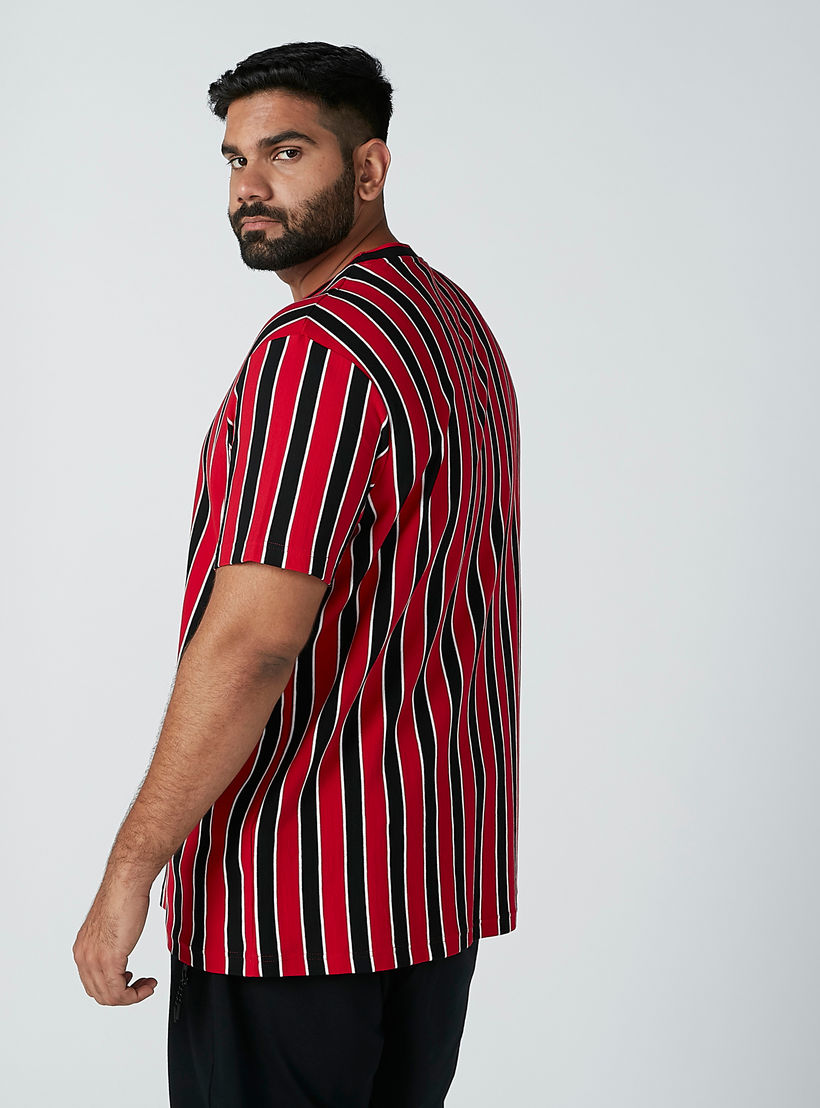 Striped T-shirt with Crew Neck and Short Sleeves-men-clothing-tshirtsandpolos-tshirts-image-4