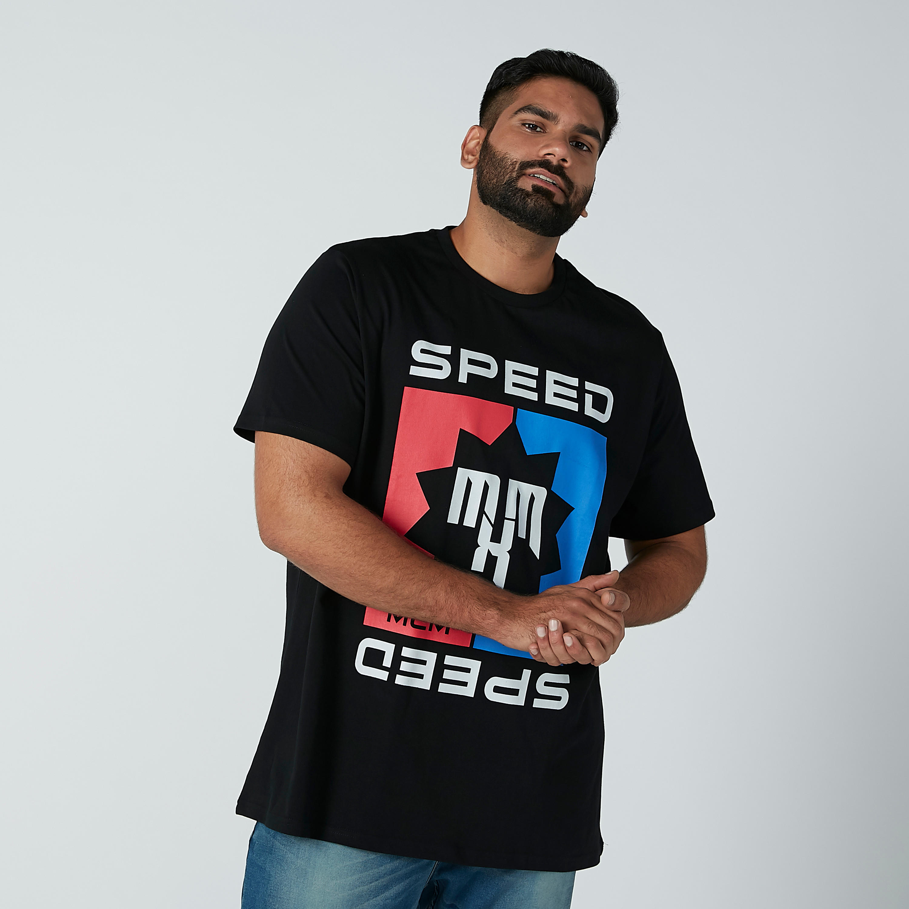 Sustainable Printed T-shirt with Crew Neck and Short Sleeves-men-clothing-tshirtsandpolos-tshirts-image-2