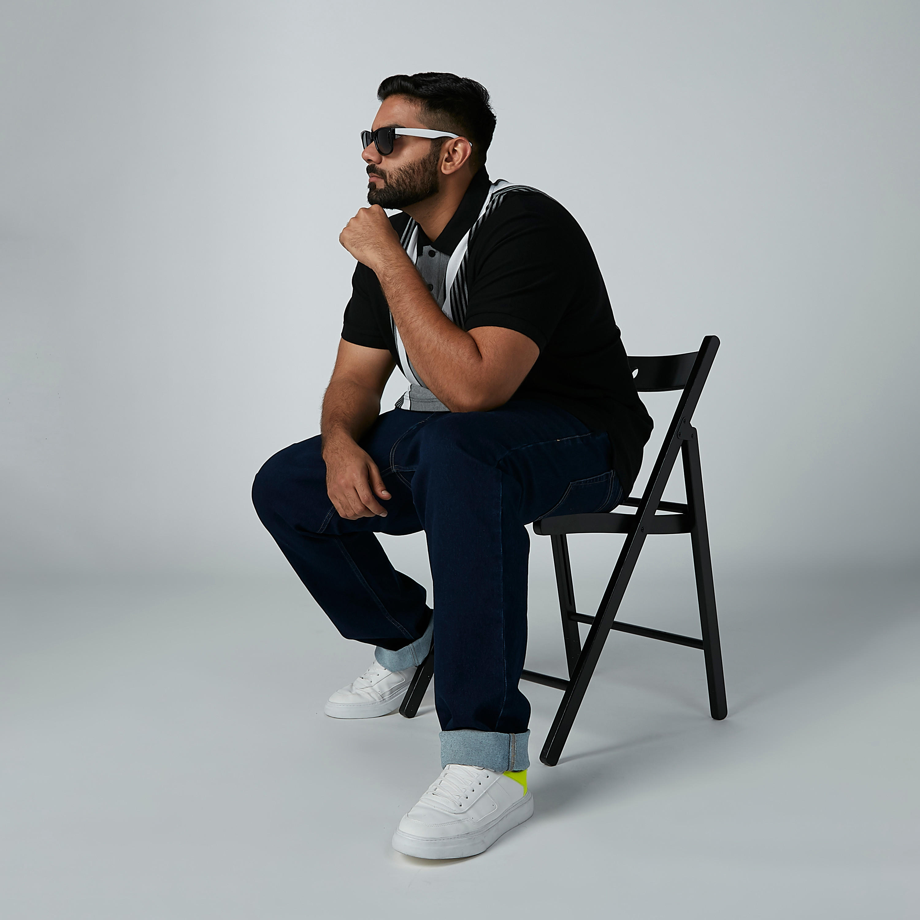 تيشيرت مقلّم بياقة بولو وأكمام قصيرة-men-clothing-tshirtsandpolos-polos-image-3