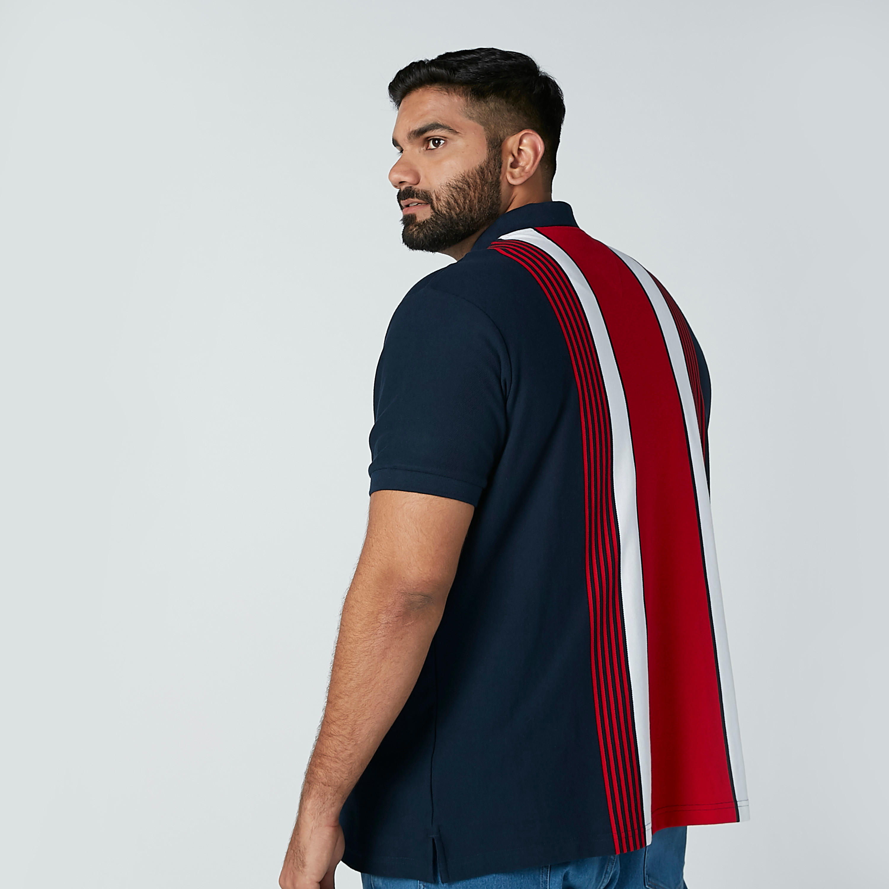 تيشيرت مقلّم بياقة بولو وأكمام قصيرة-men-clothing-tshirtsandpolos-polos-image-2