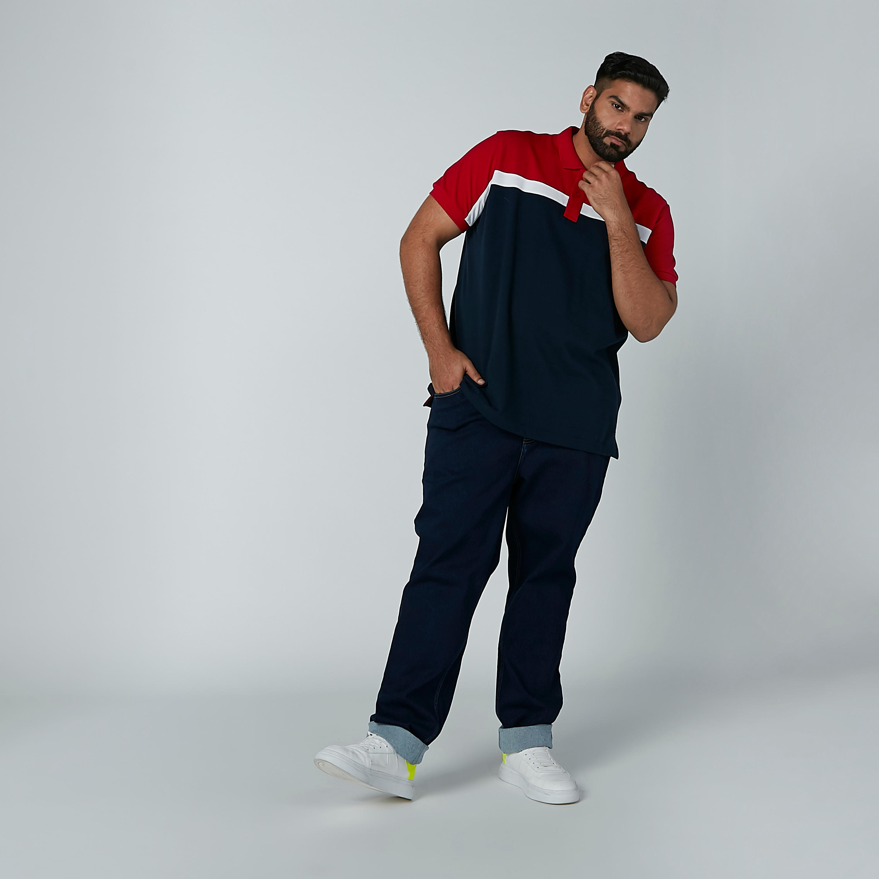 Sustainable Polo Neck Slim-Fit T-shirt with Short Sleeves-men-clothing-tshirtsandpolos-polos-image-2