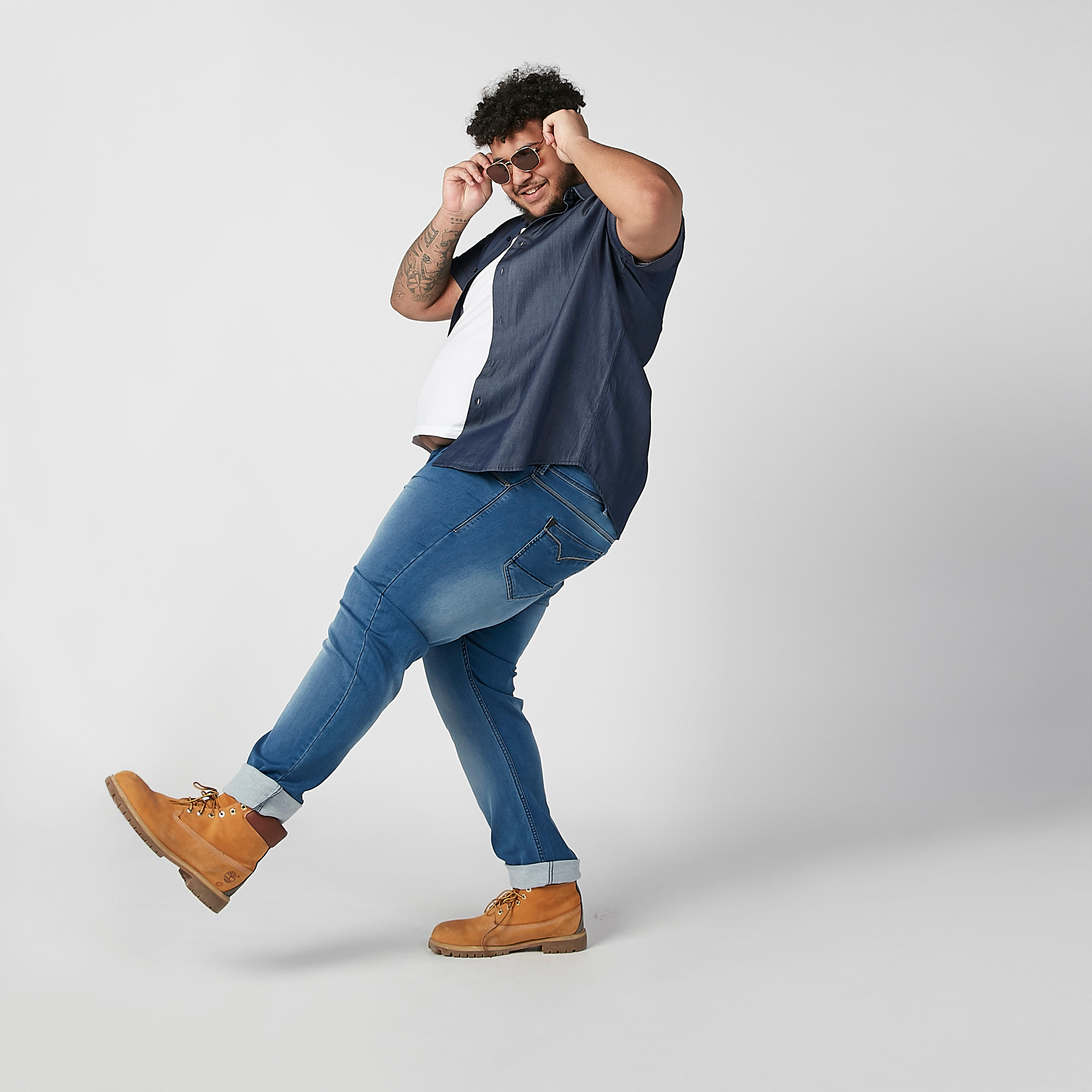 Plain Shirt with Spread Collar and Short Sleeves-men-clothing-shirts-image-6