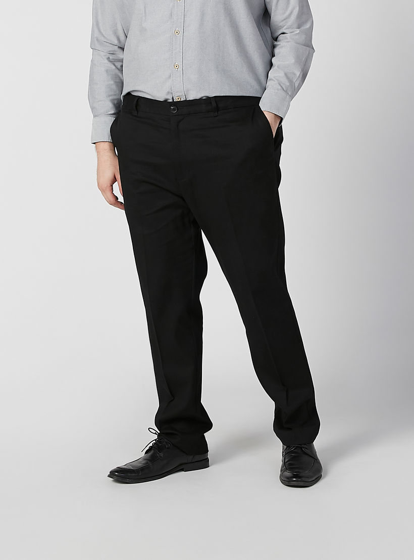بنطلون سادة بجيوب وحلقات للحزام-men-clothing-bottoms-trousersandchinos-trousers-image-2