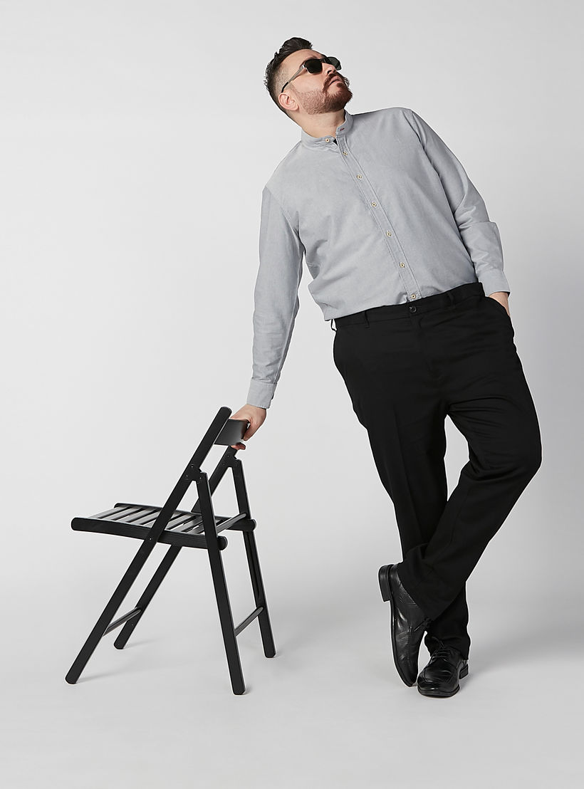 بنطلون سادة بجيوب وحلقات للحزام-men-clothing-bottoms-trousersandchinos-trousers-image-5