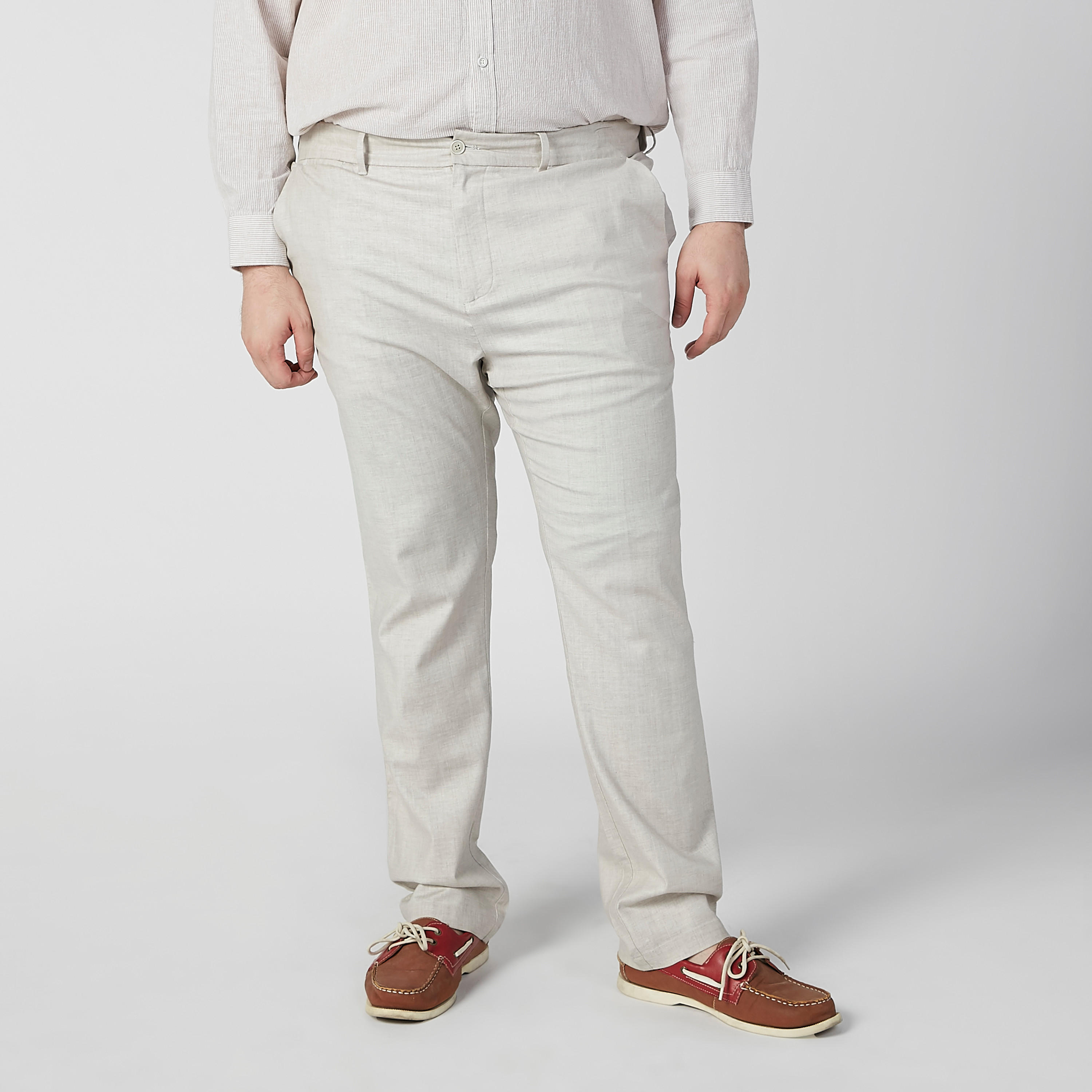 بنطلون رسمي سادة بجيوب وحلقات للحزام-men-clothing-bottoms-trousersandchinos-trousers-image-1