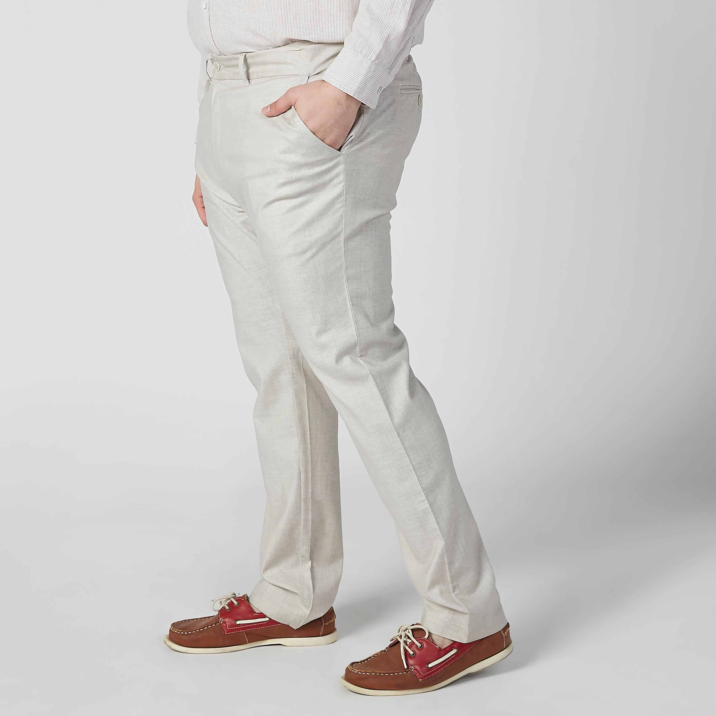 بنطلون رسمي سادة بجيوب وحلقات للحزام-men-clothing-bottoms-trousersandchinos-trousers-image-2