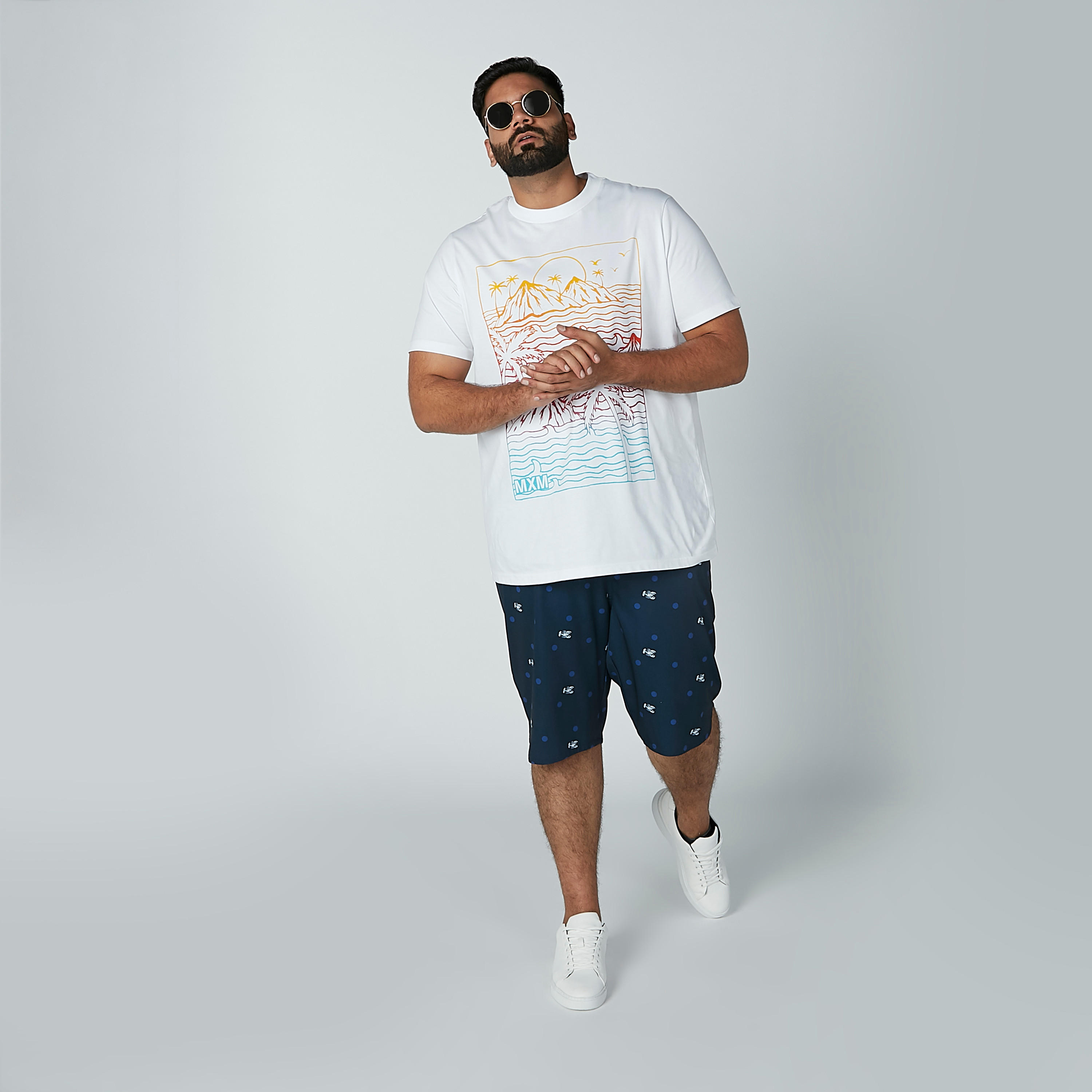 Printed Shorts with Drawstring Closure-men-clothing-bottoms-shorts-image-2