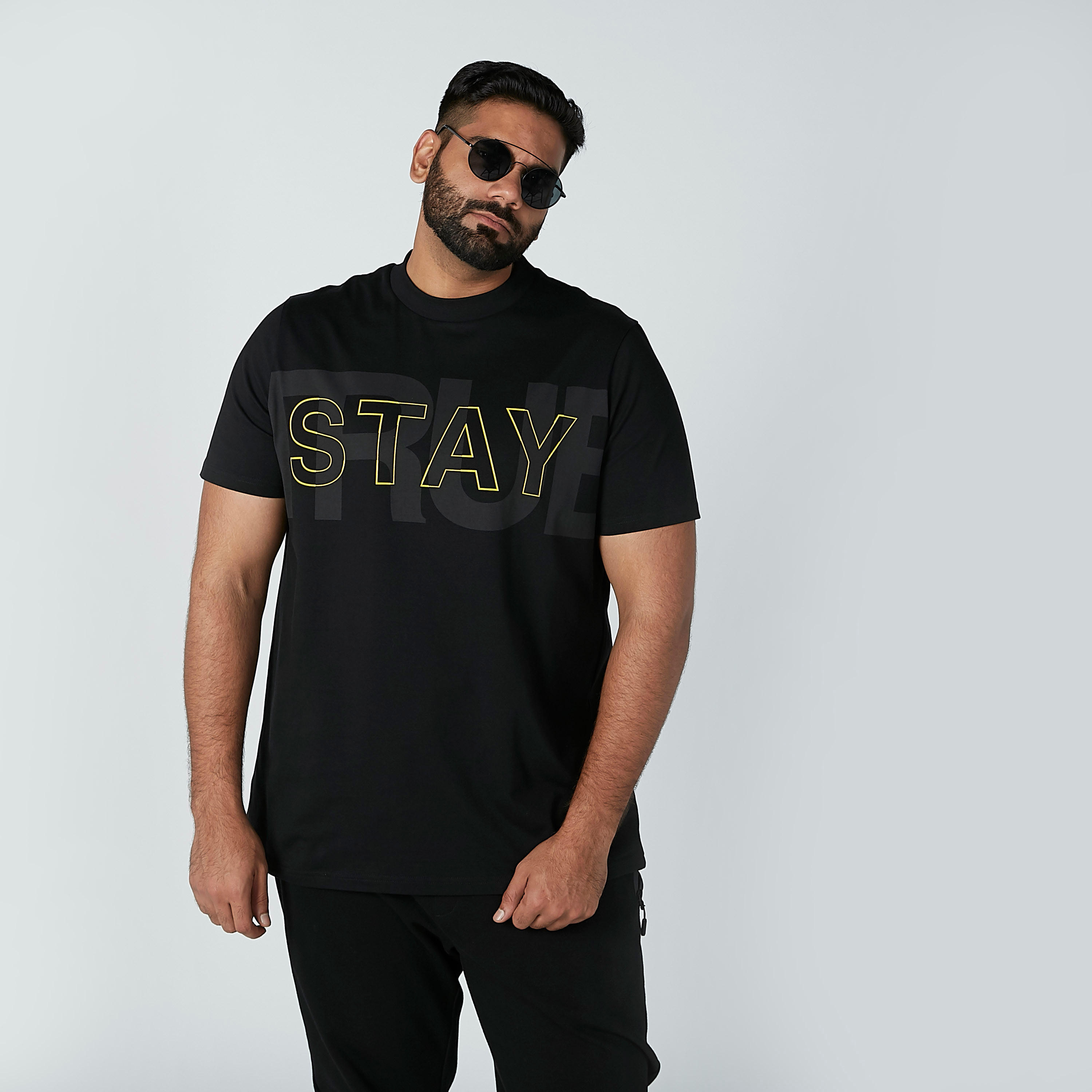 Printed T-shirt with Round Neck and Short Sleeves-men-clothing-tshirtsandpolos-tshirts-image-2
