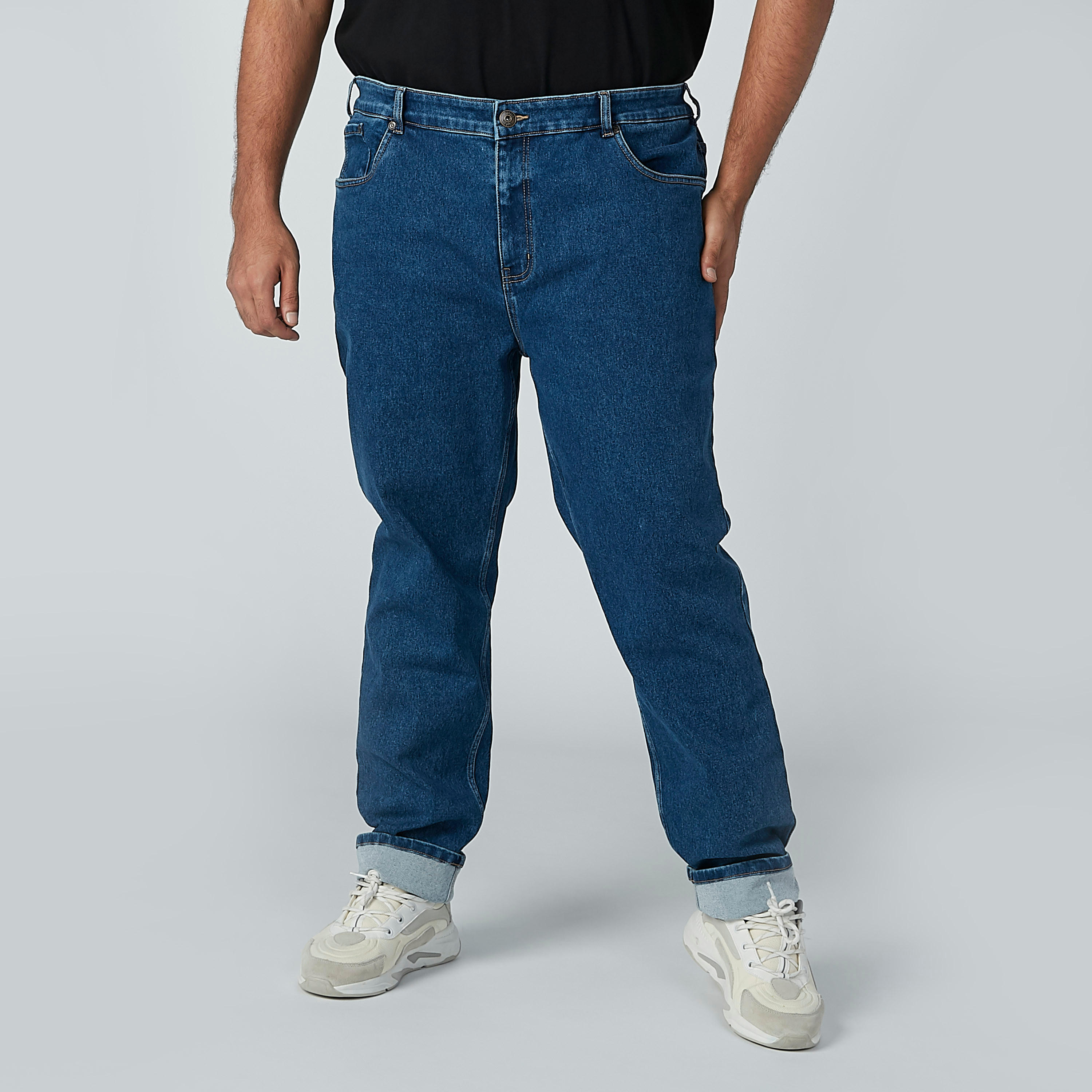 Denim Jeans with 5-Pockets and Button Closure-men-clothing-bottoms-jeans-image-3
