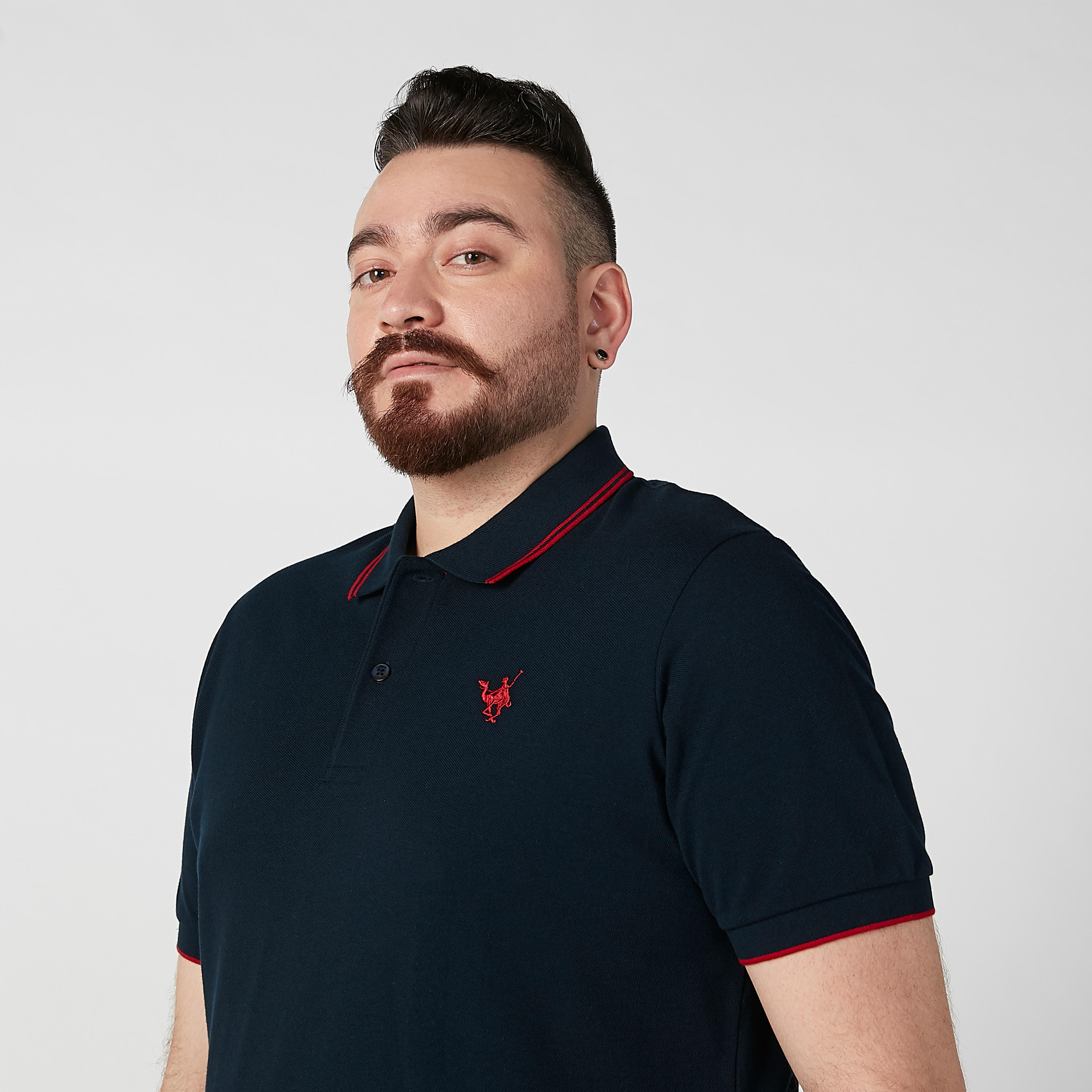 تيشيرت بولو بارز الملمس بأكمام قصيرة-men-clothing-tshirtsandpolos-polos-image-3