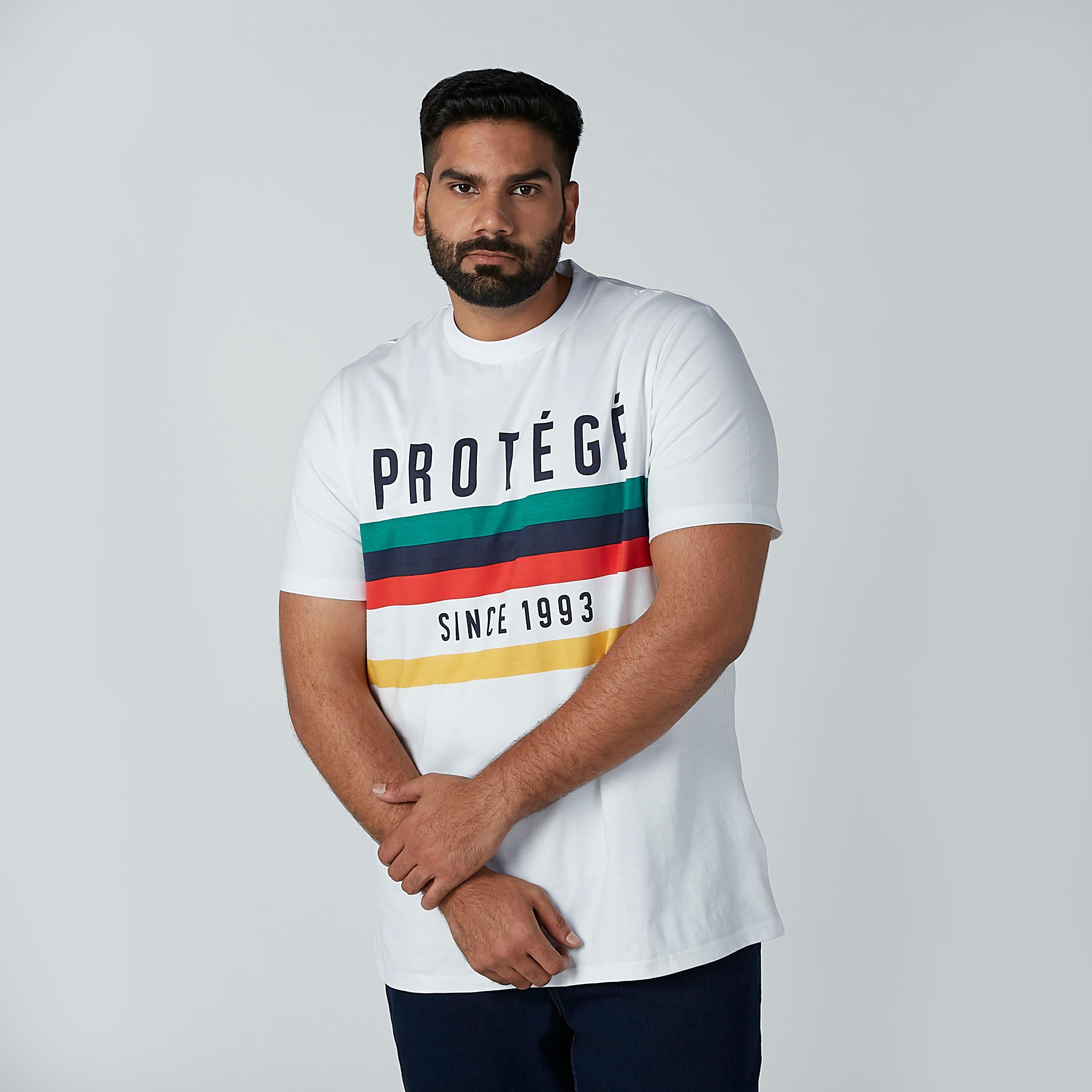 Printed Round Neck T-shirt with Short Sleeves-men-clothing-tshirtsandpolos-tshirts-image-4