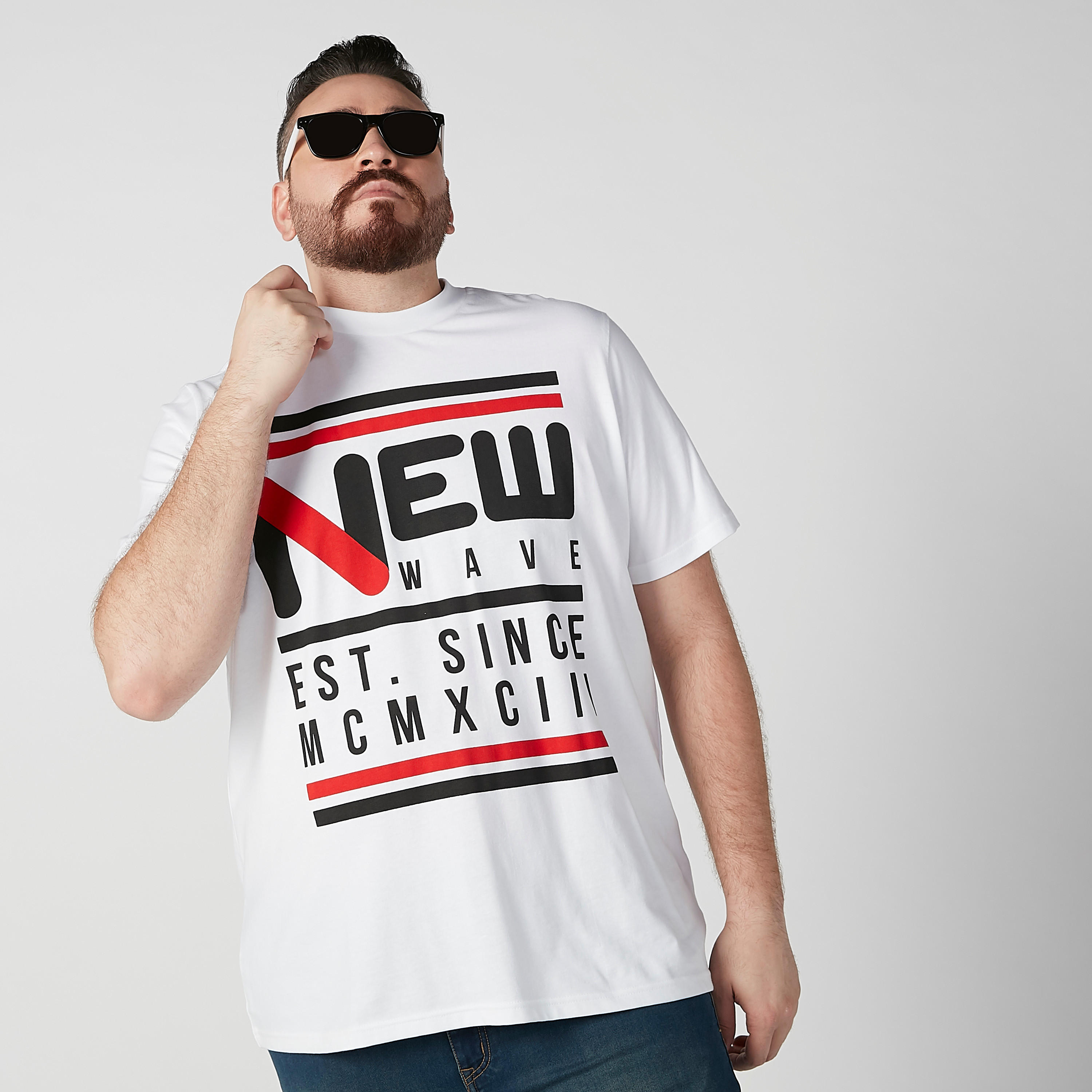 Printed T-shirt with Crew Neck and Short Sleeves-men-clothing-tshirtsandpolos-tshirts-image-1