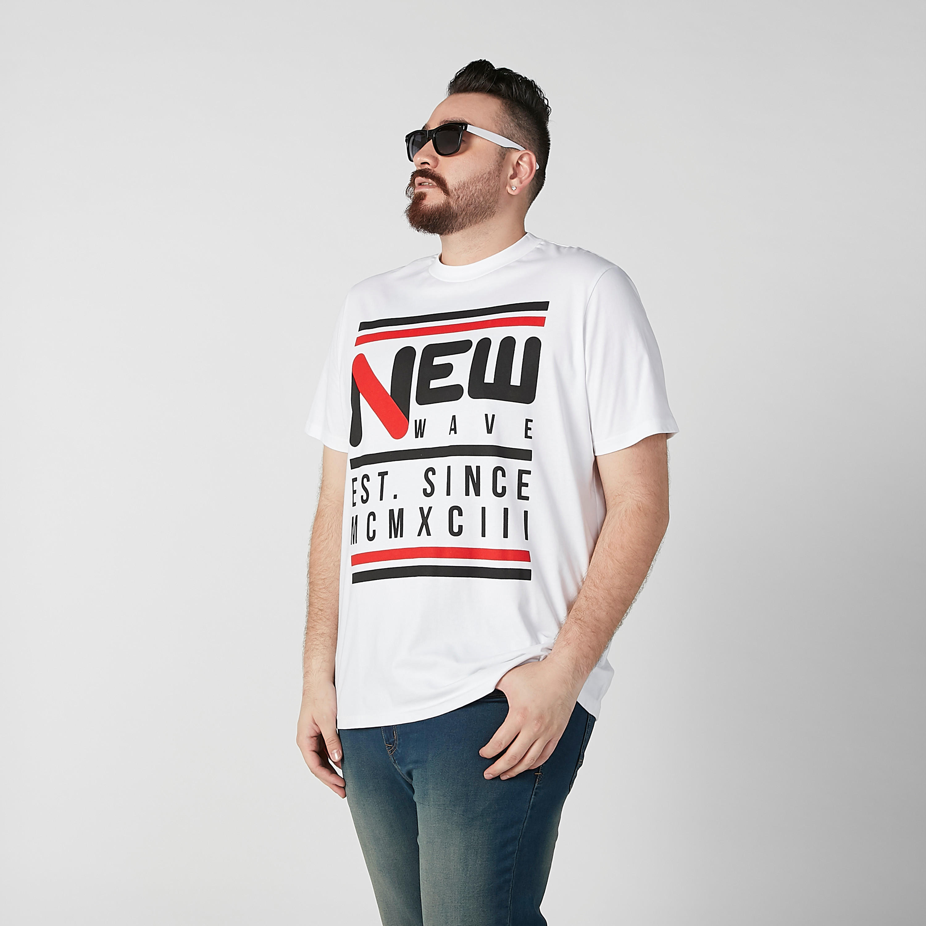 Printed T-shirt with Crew Neck and Short Sleeves-men-clothing-tshirtsandpolos-tshirts-image-3