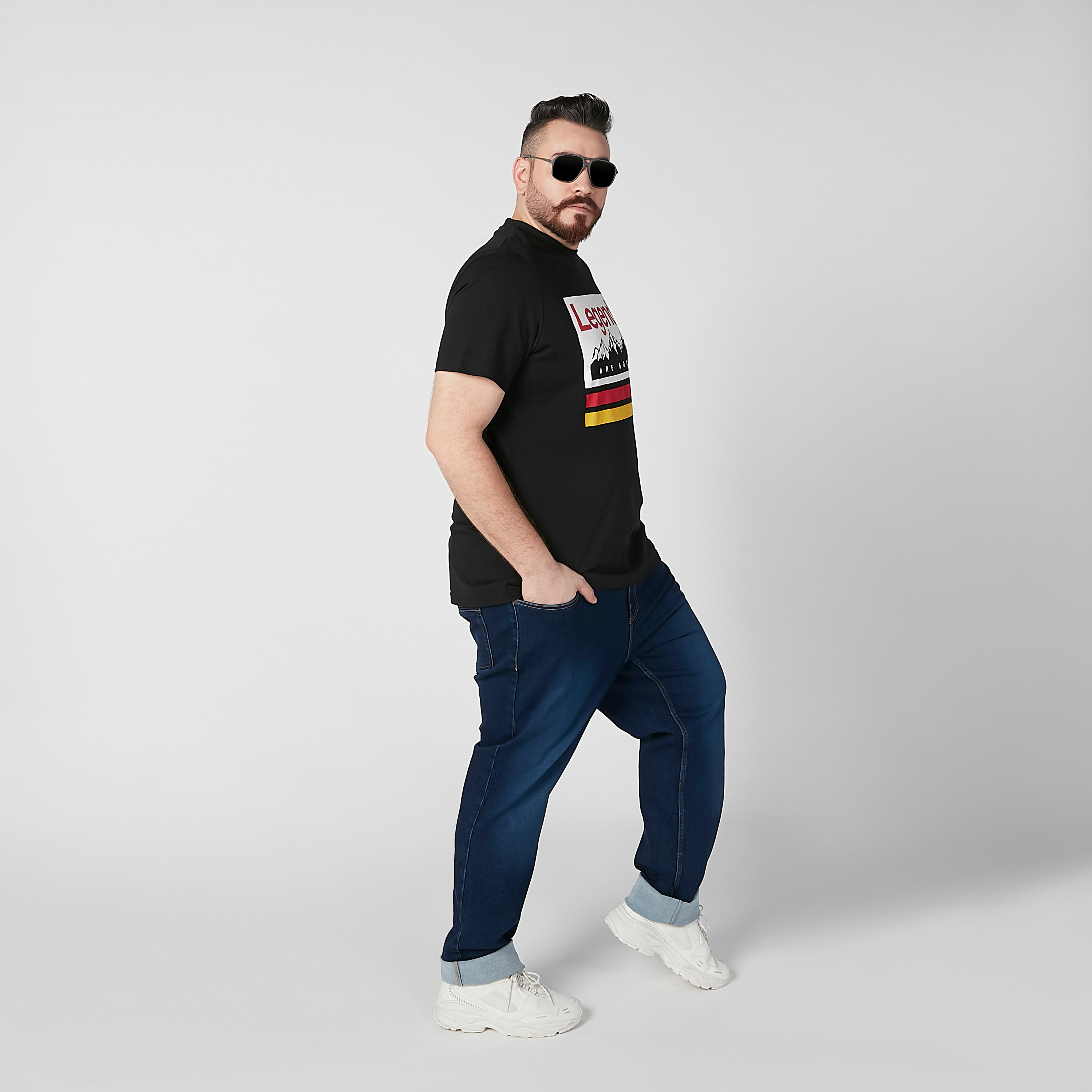 Printed T-shirt with Crew Neck and Short Sleeves-men-clothing-tshirtsandpolos-tshirts-image-1