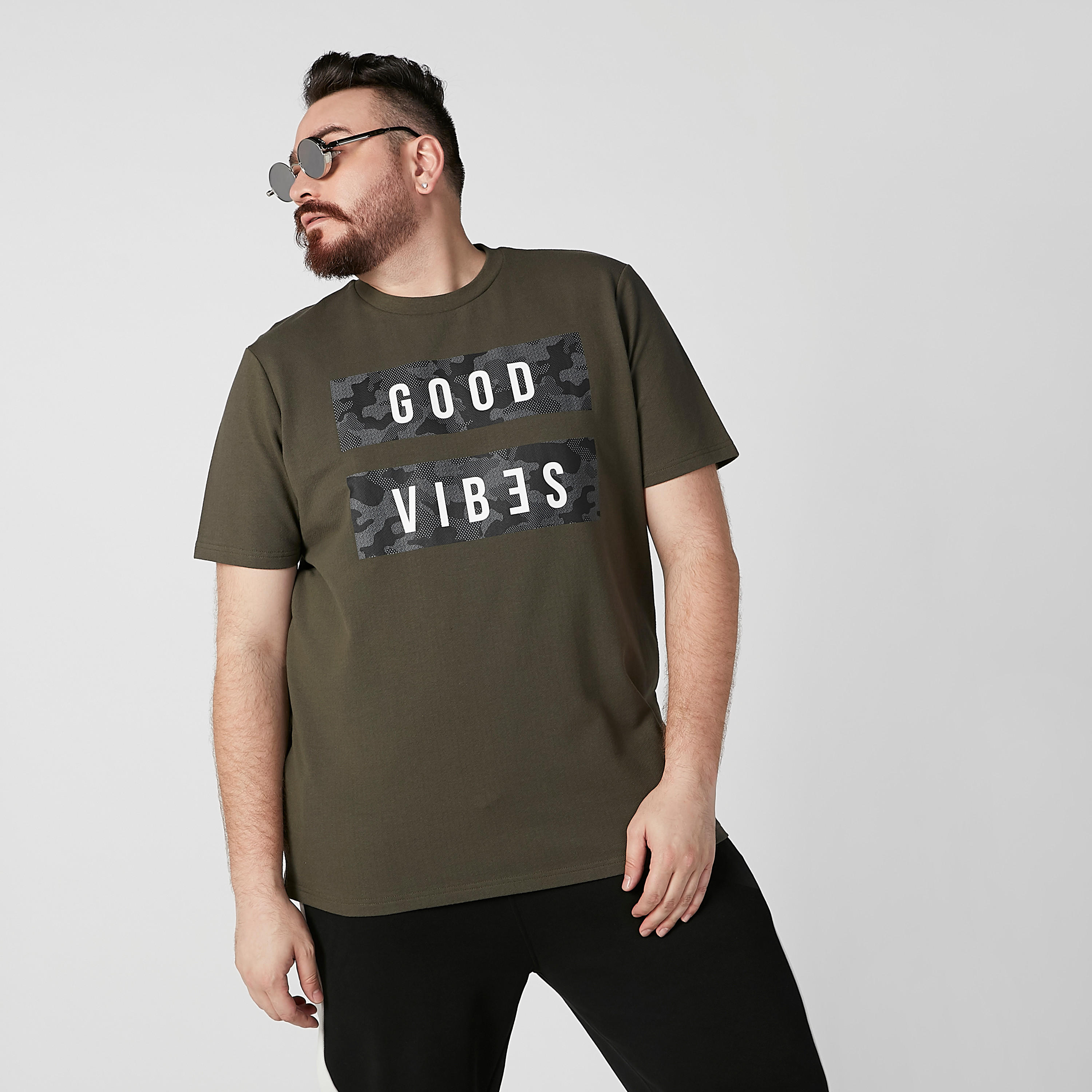 Printed T-shirt with Round Neck and Short Sleeves-men-clothing-tshirtsandpolos-tshirts-image-1