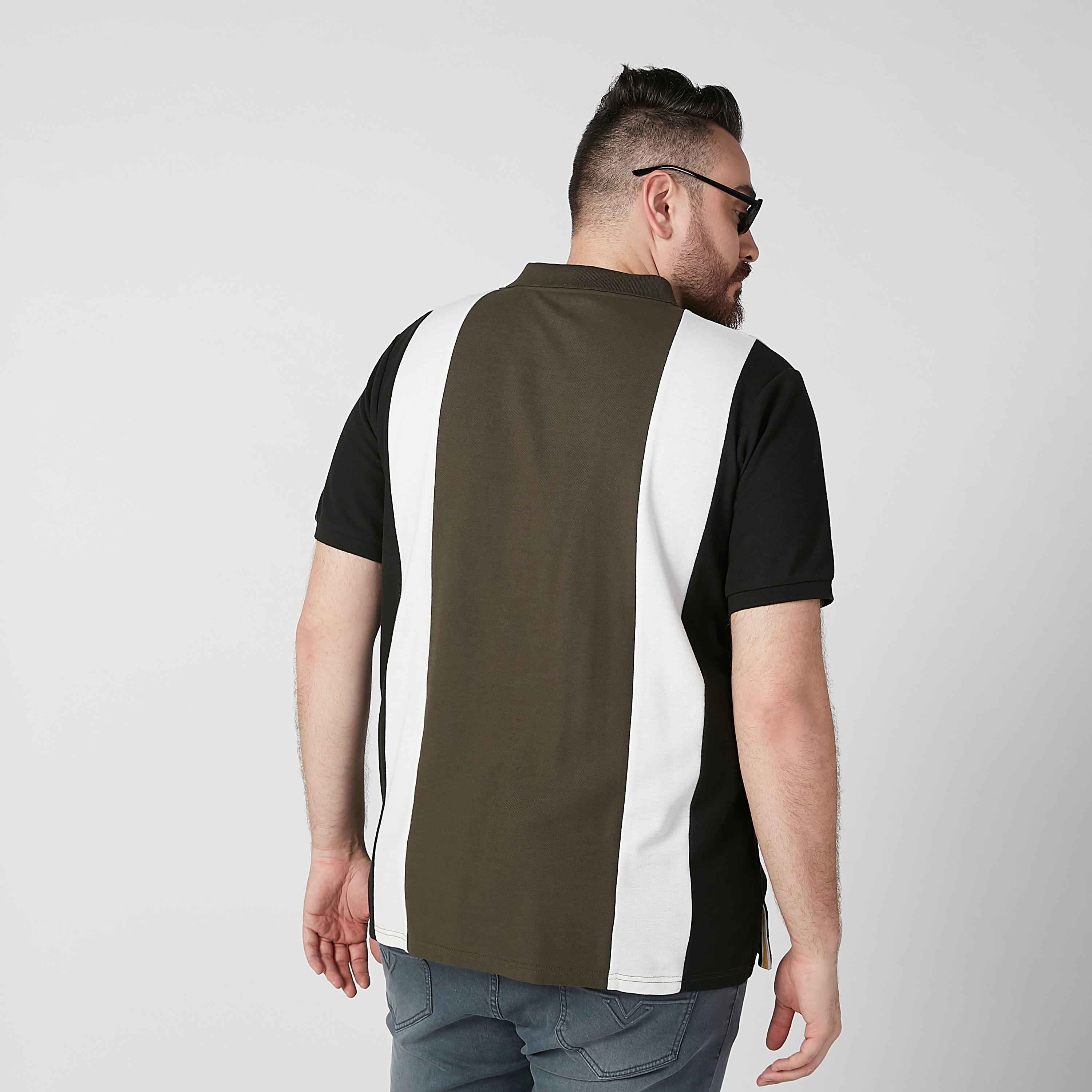 Textured T-shirt with Polo Neck and Short Sleeves-men-clothing-tshirtsandpolos-polos-image-4