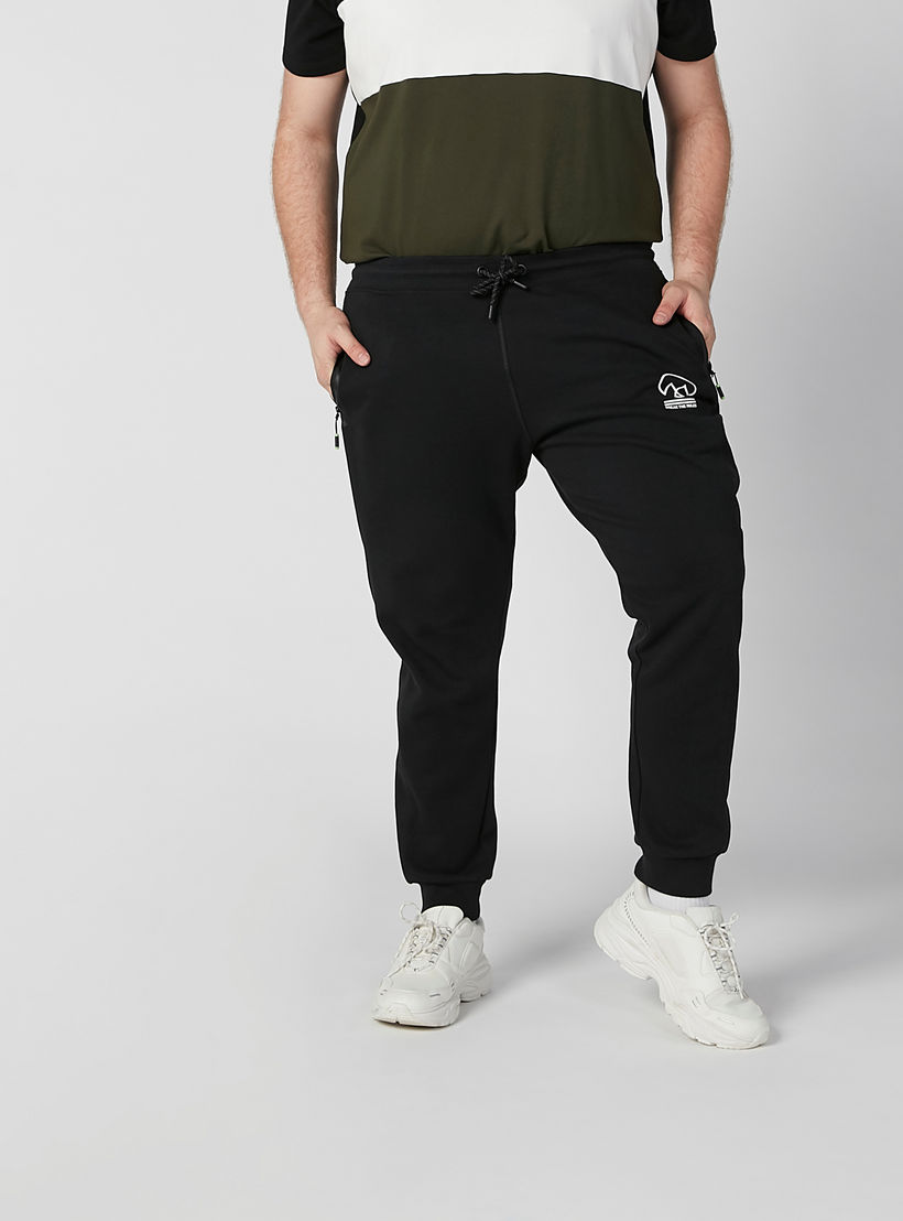 بنطلون رياضي سادة بخصر مطّاطي وجيوب-men-clothing-bottoms-joggers-image-4