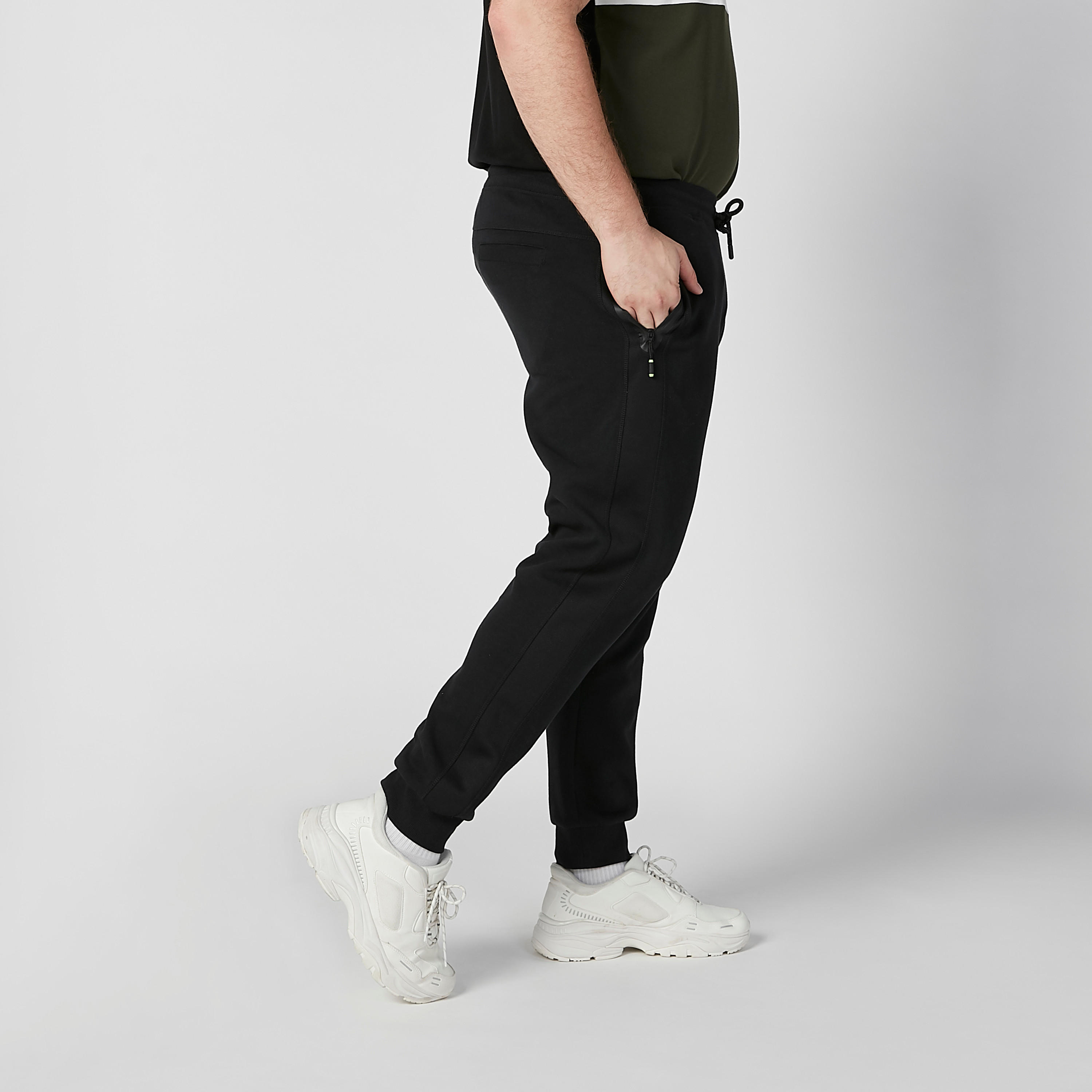 بنطلون رياضي سادة بخصر مطّاطي وجيوب-men-clothing-bottoms-joggers-image-5