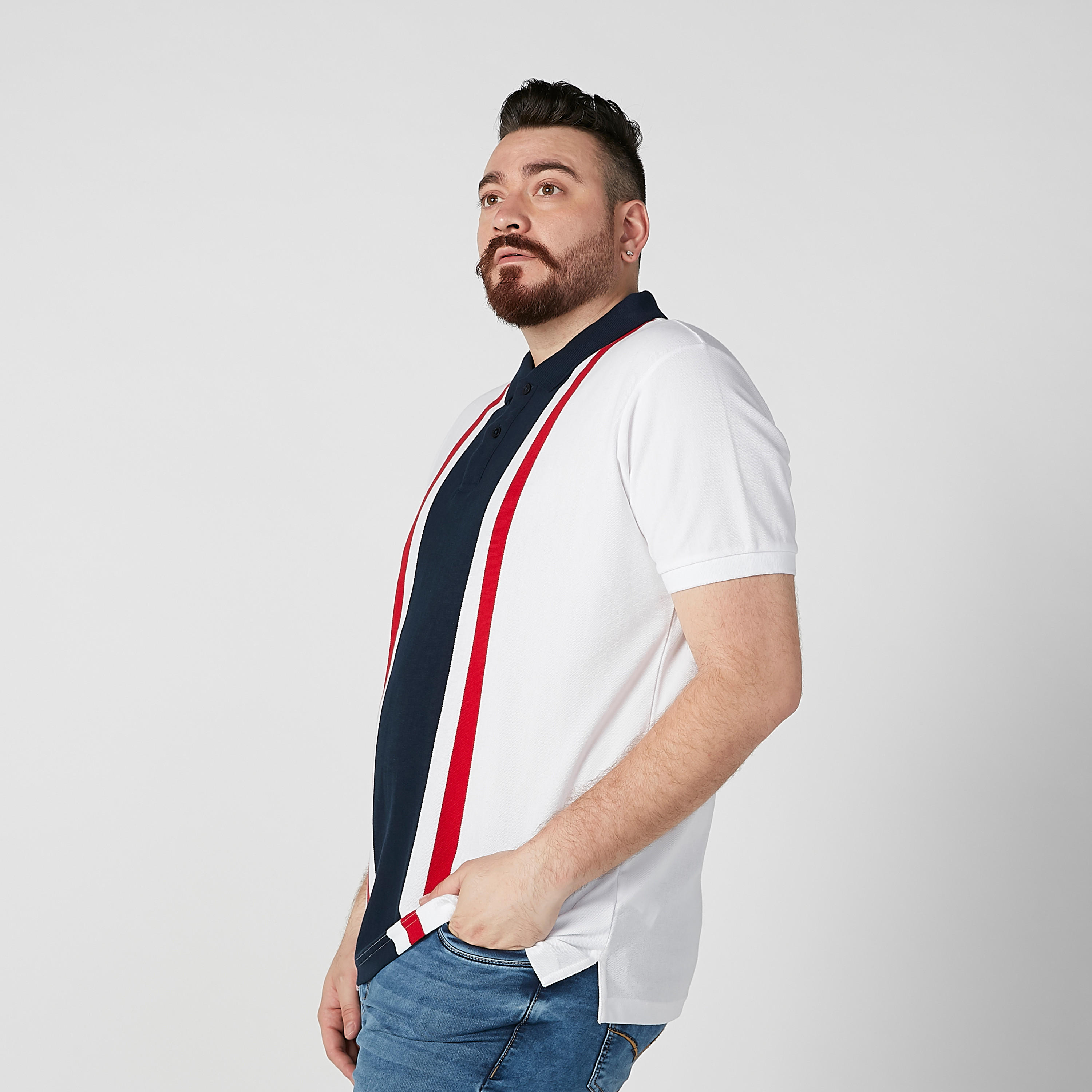 تيشيرت بولو مخطط بأكمام قصيرة-men-clothing-tshirtsandpolos-polos-image-2