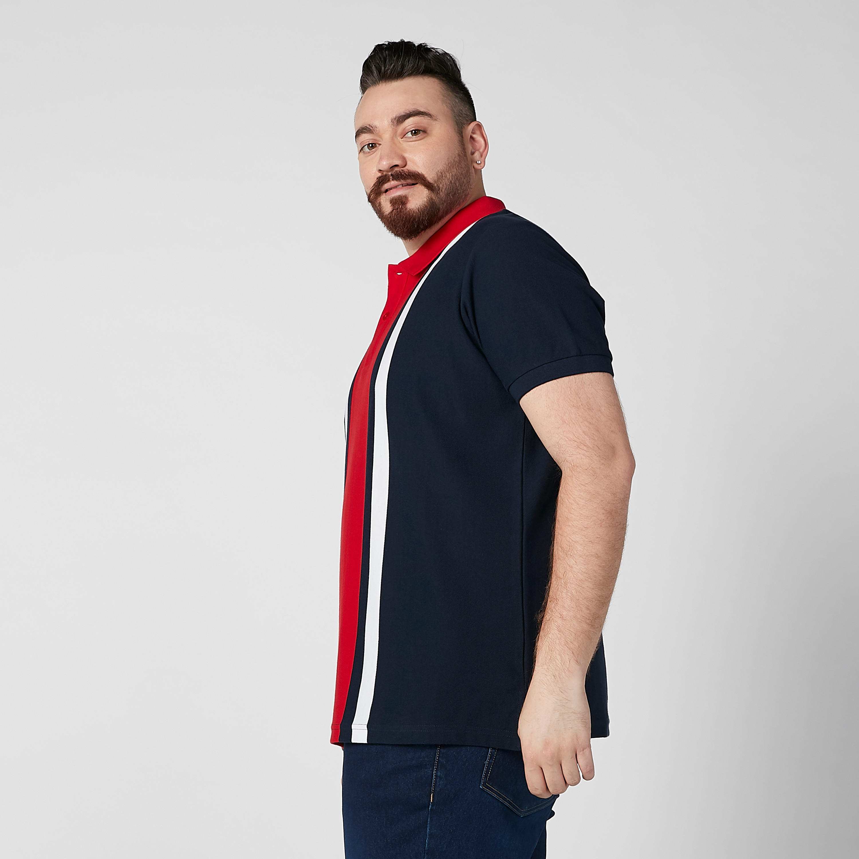 تيشيرت بولو مخطط بأكمام قصيرة-men-clothing-tshirtsandpolos-polos-image-2