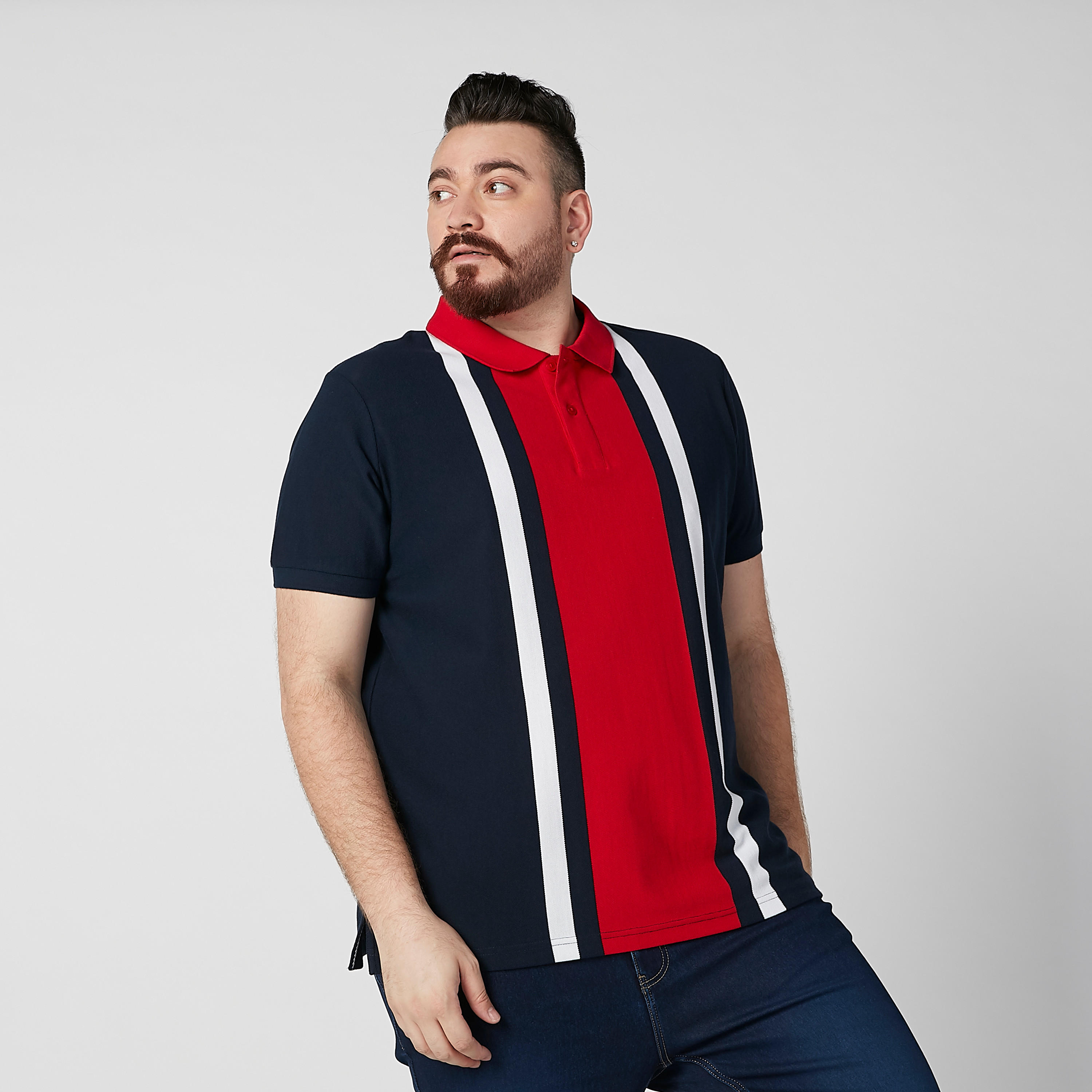 تيشيرت بولو مخطط بأكمام قصيرة-men-clothing-tshirtsandpolos-polos-image-3