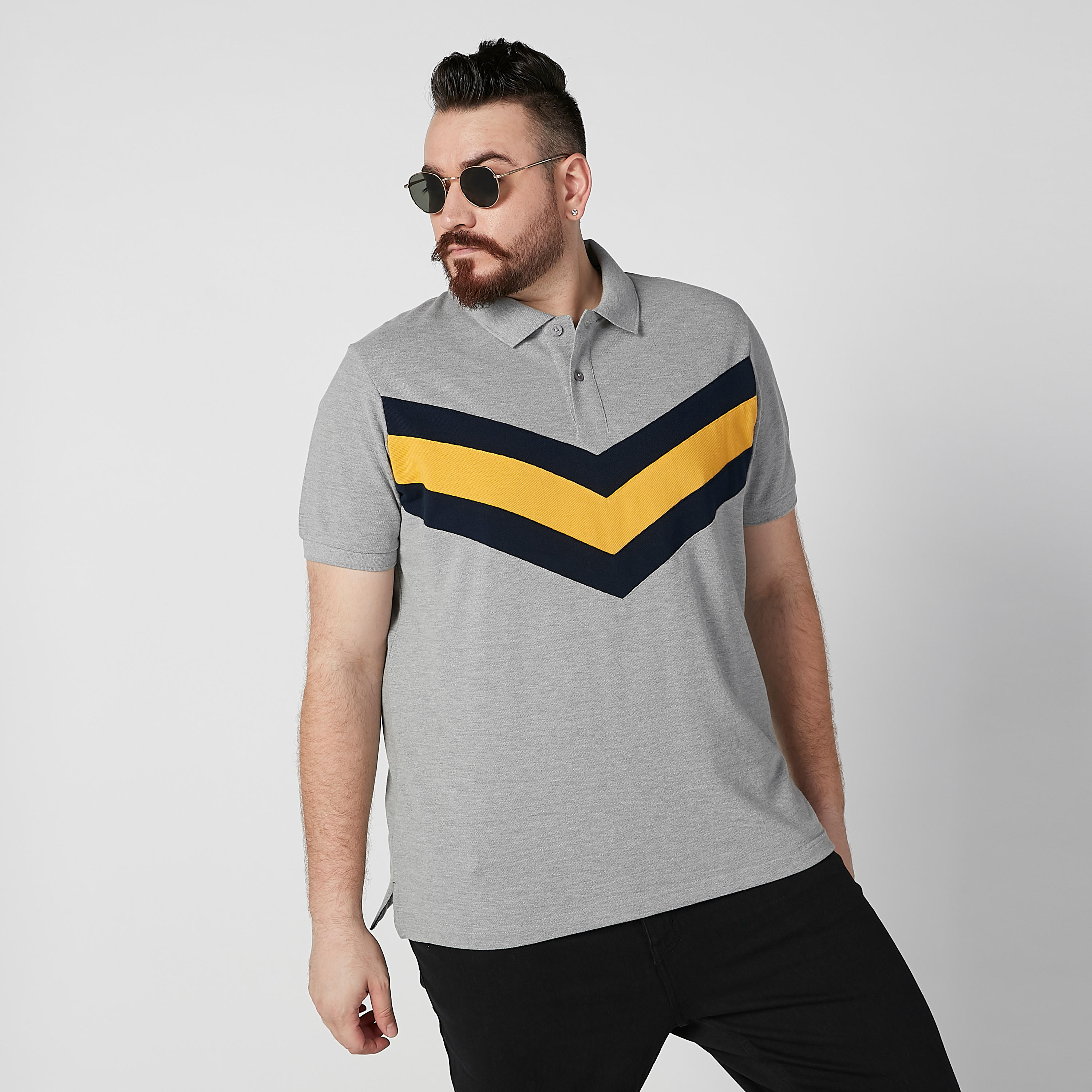 تيشيرت بولو بارز الملمس بأكمام قصيرة-men-clothing-tshirtsandpolos-polos-image-3