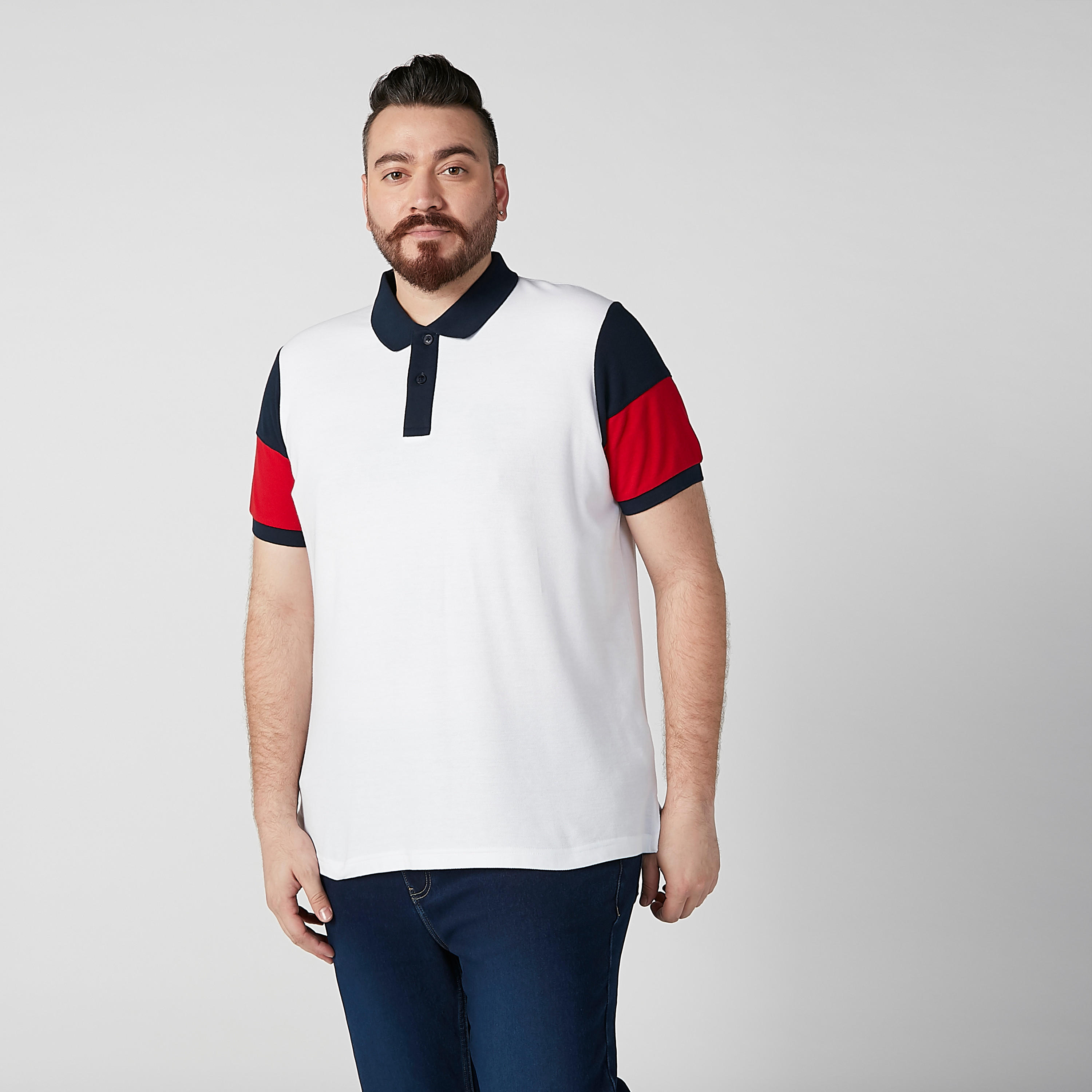 تيشيرت بولو بارز الملمس بأكمام قصيرة-men-clothing-tshirtsandpolos-polos-image-4