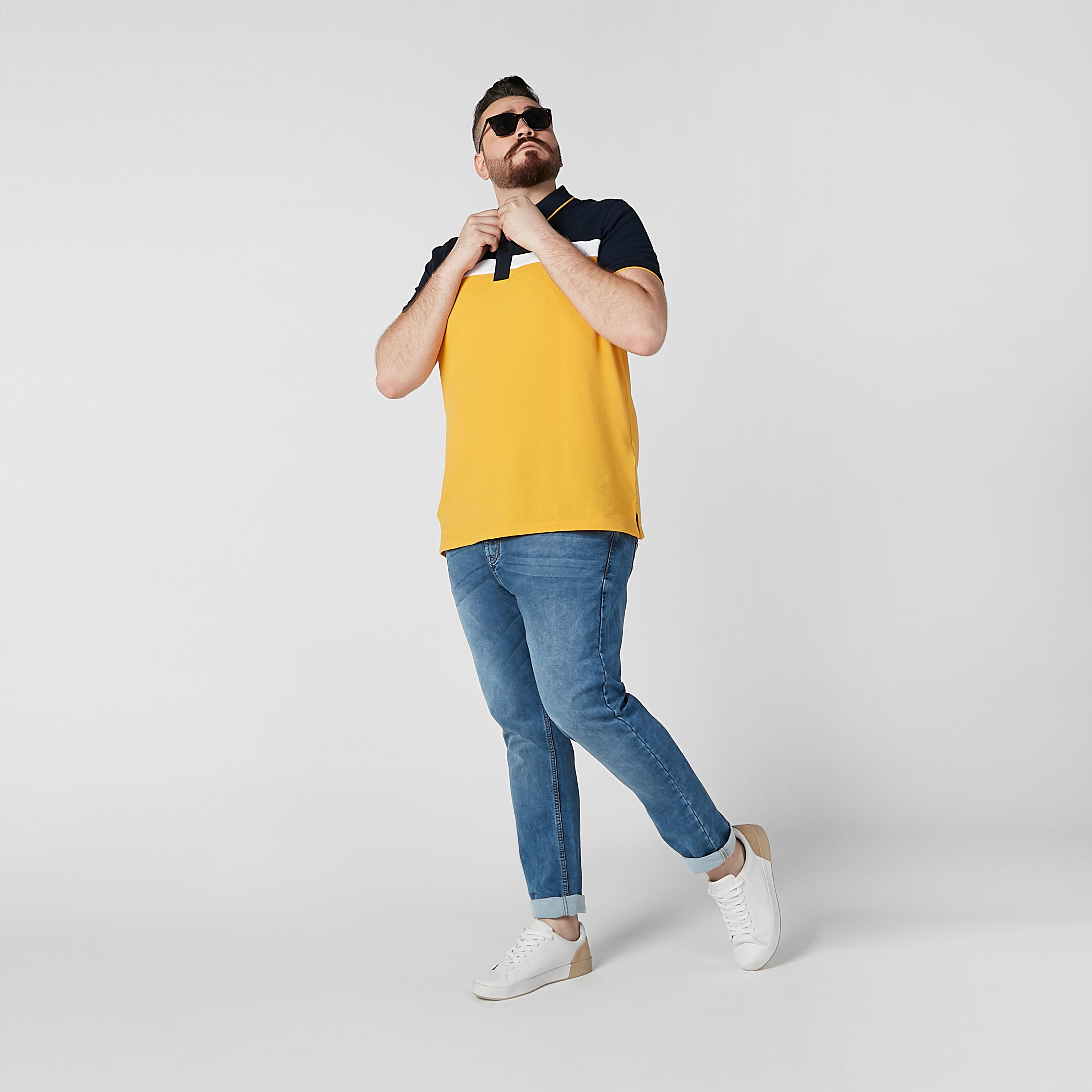 تيشيرت بولو بارز الملمس بأكمام قصيرة-men-clothing-tshirtsandpolos-polos-image-2