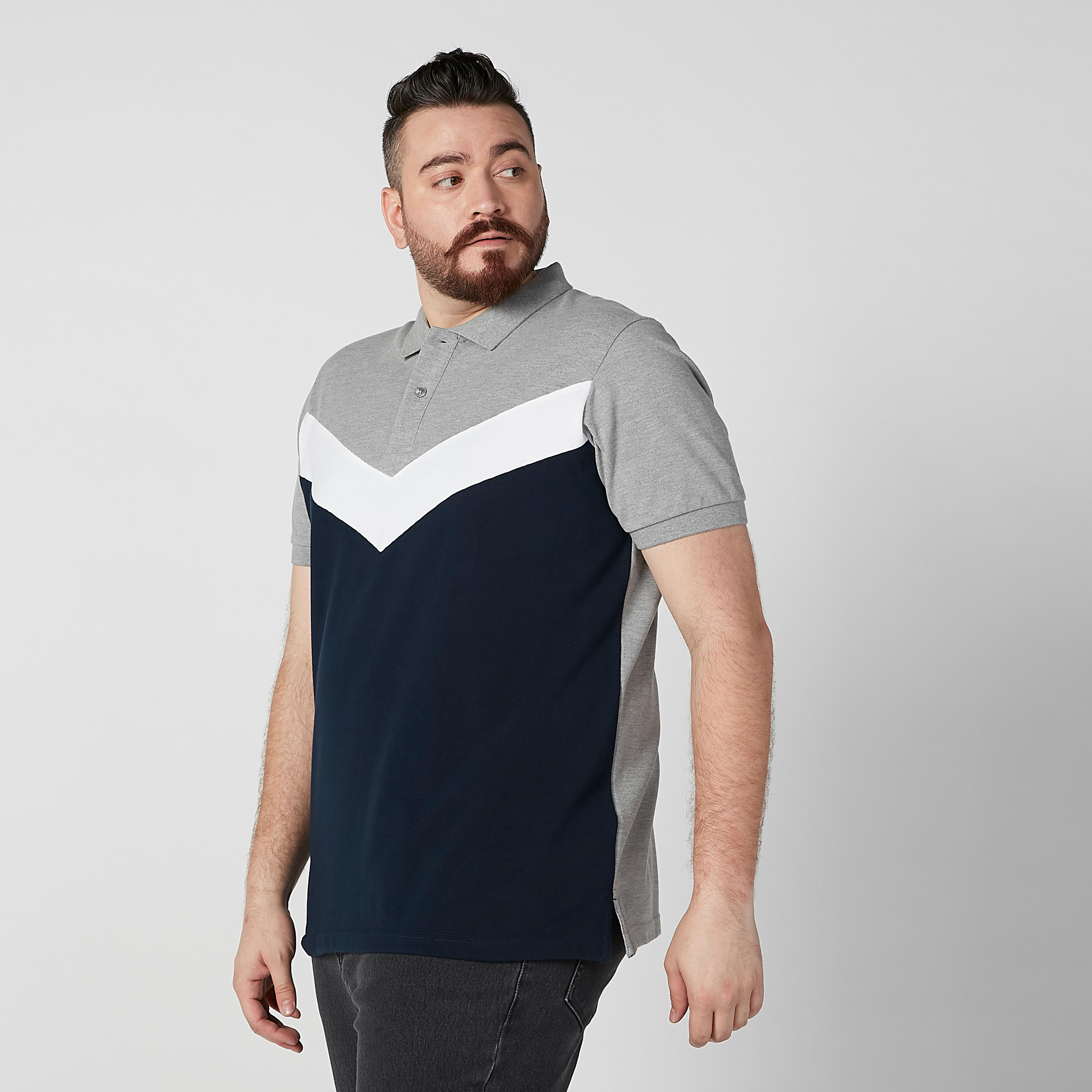 تيشيرت بولو بارز الملمس بأكمام قصيرة-men-clothing-tshirtsandpolos-polos-image-4